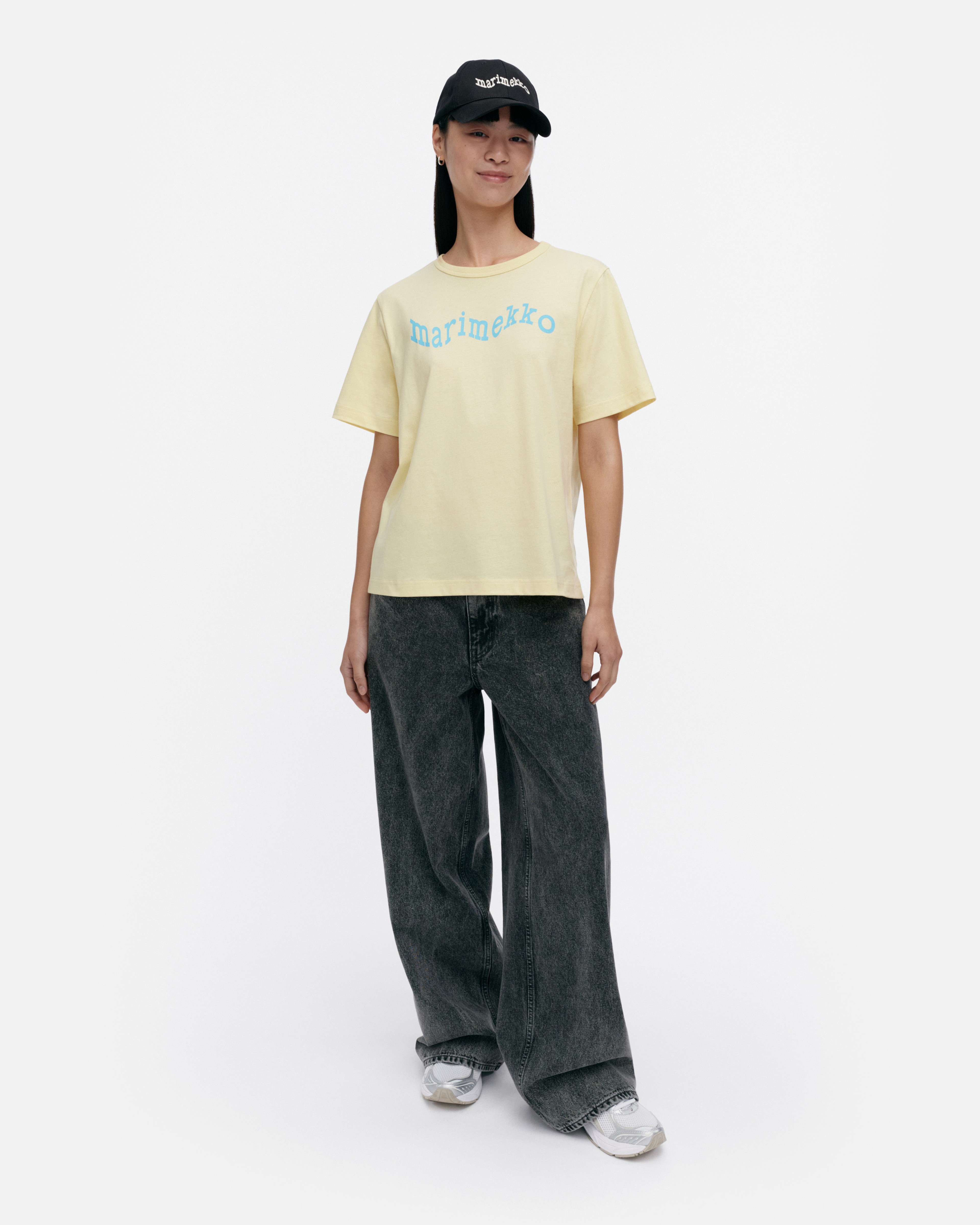 Erna Logo Placement, Kioski t-shirt, yellow, turquoise,
