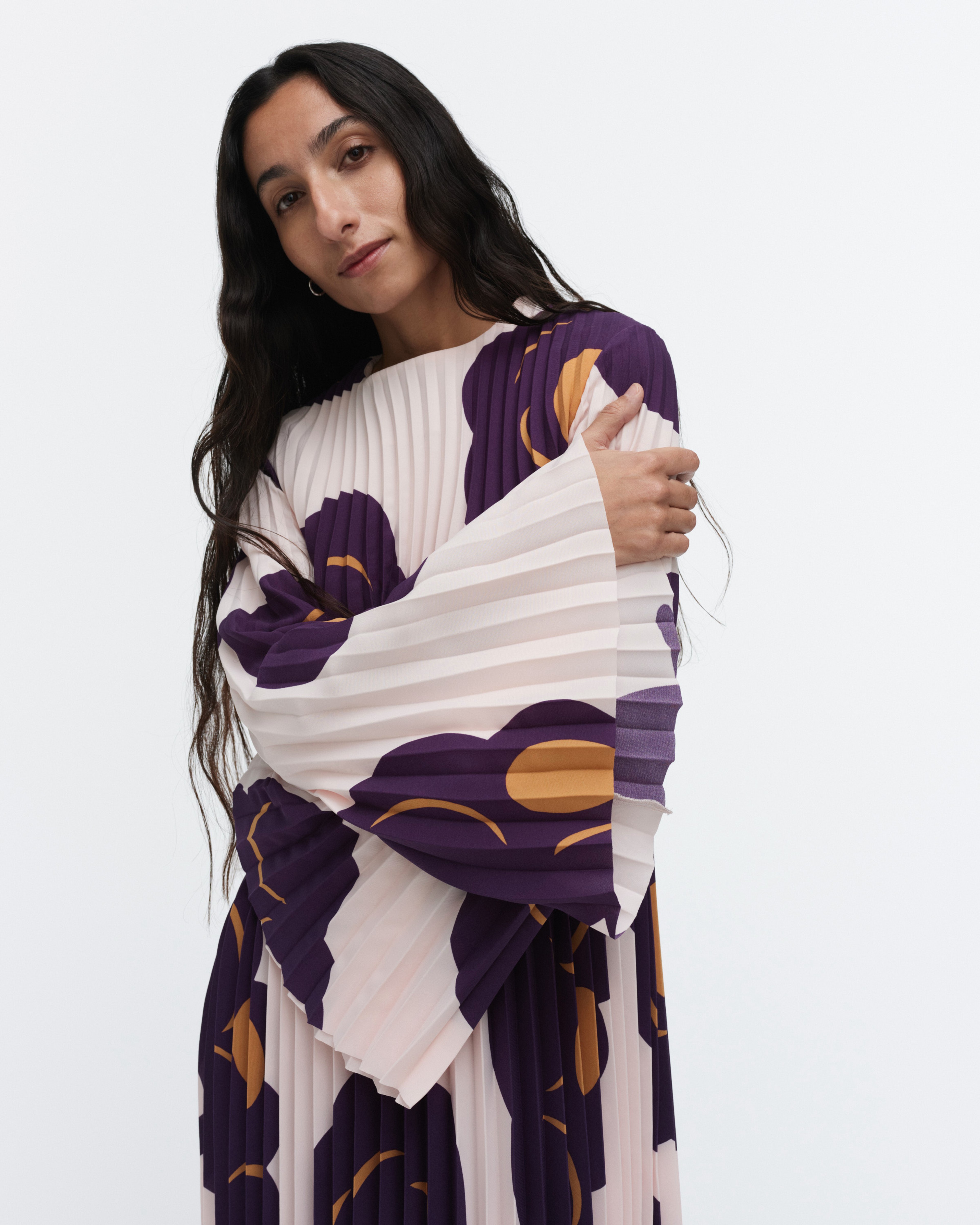 Frosti Tumma, Dress, light pink, dark violet, brown,