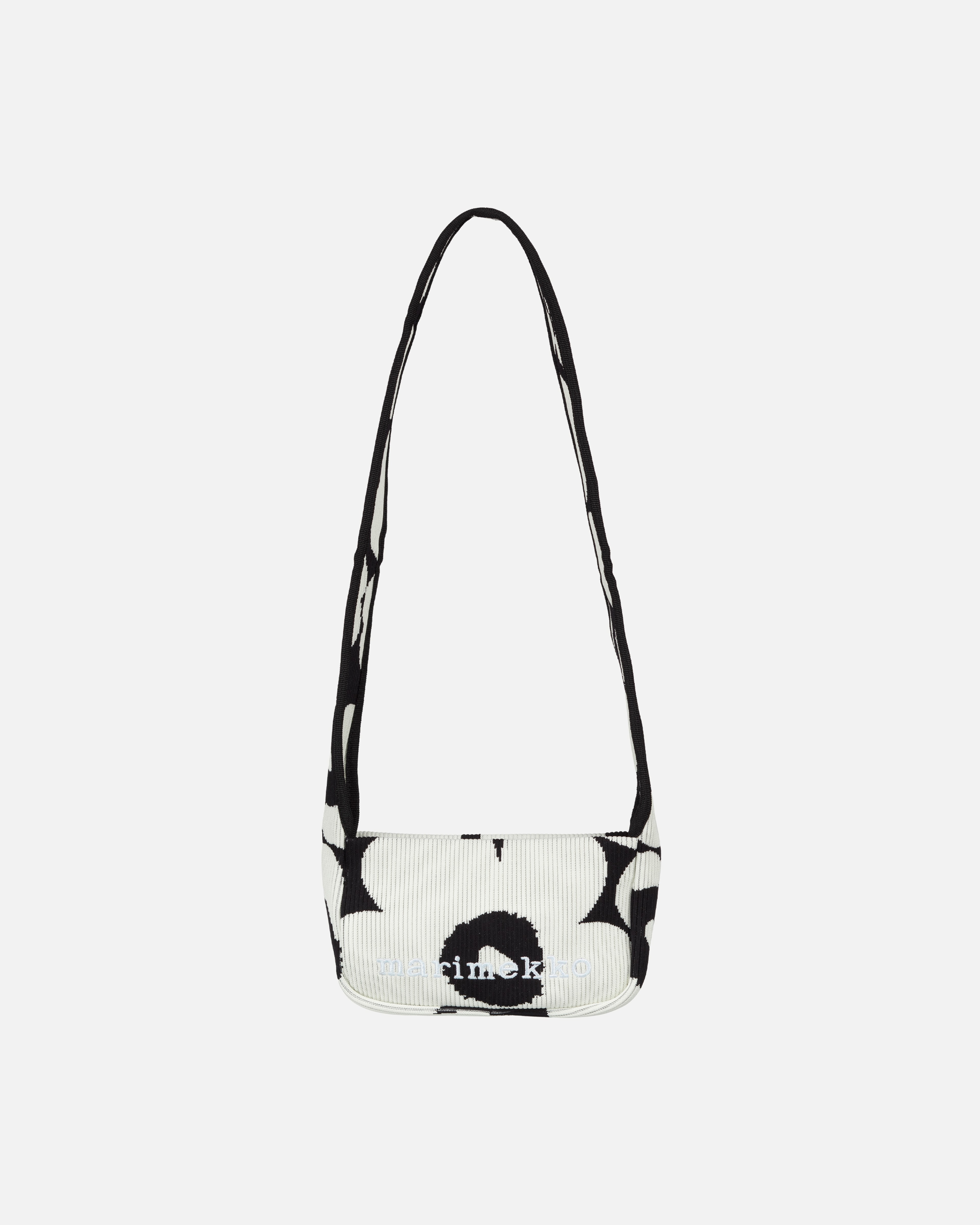 Mini Shoulderbag Unikko, Umhängetasche, Schwarz, Cremeweiß,