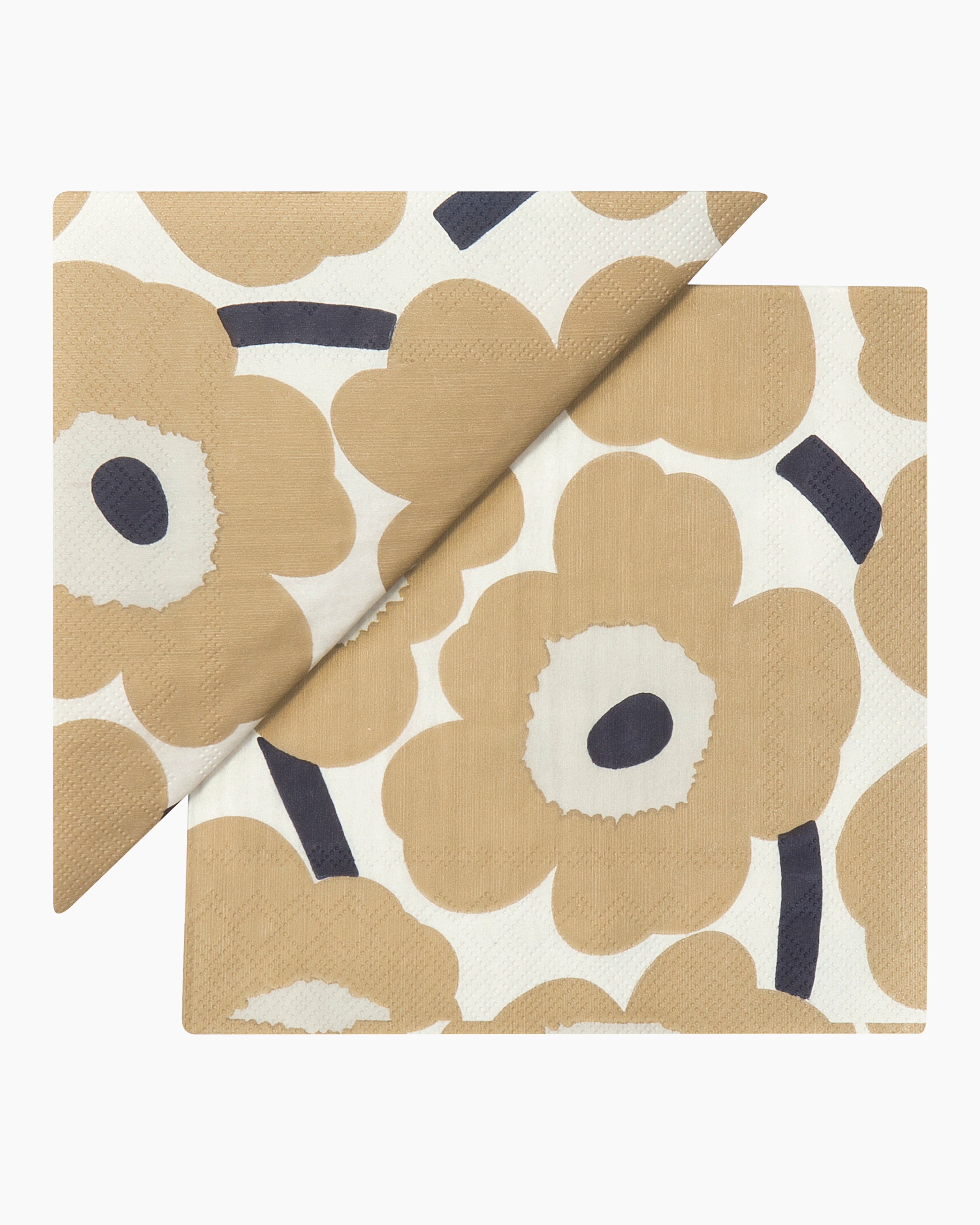 Unikko, Paper napkin 33 x 33 cm, off white, beige, dark blue,
