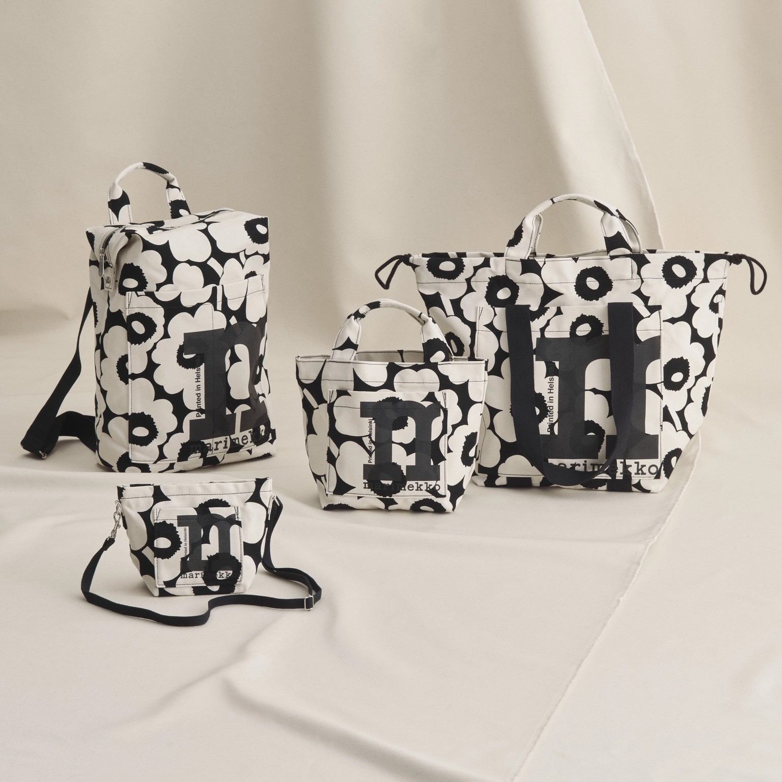 Monoform bags in Unikko print.