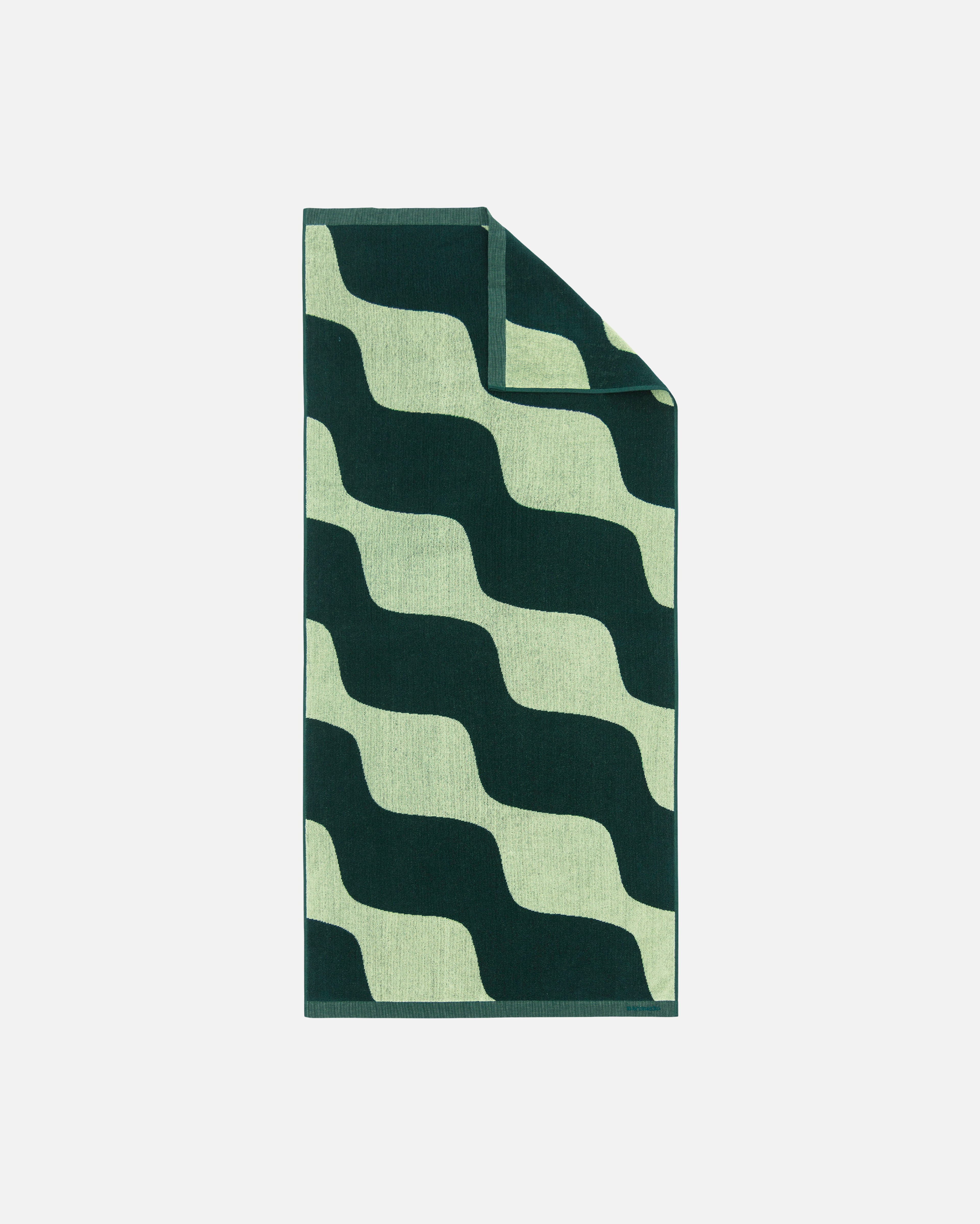 Taifuuni, Bath towel 70x150 cm, pear, dk.green,