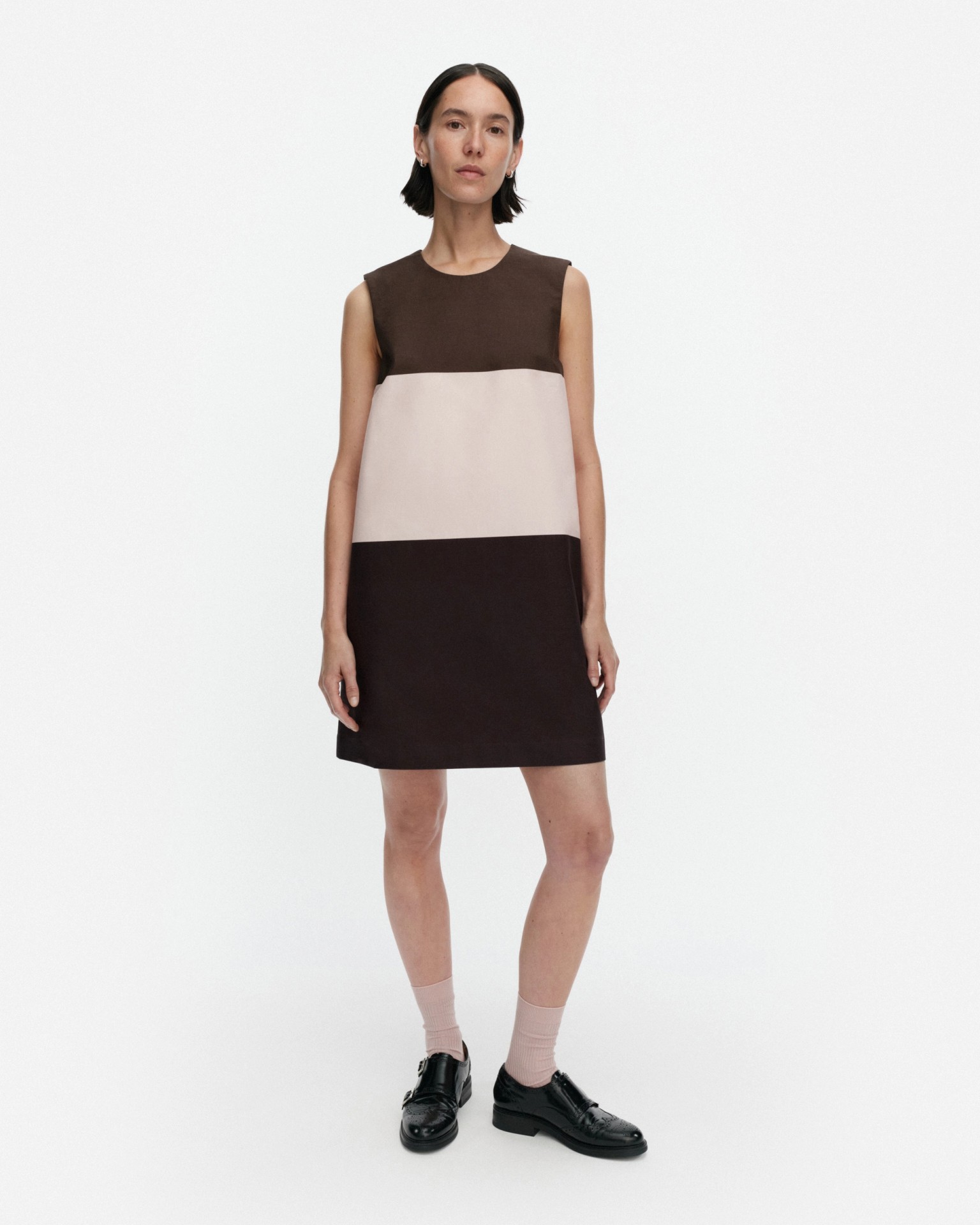 Malli Hennika, Marimini dress, dark brown, light pink, brown,