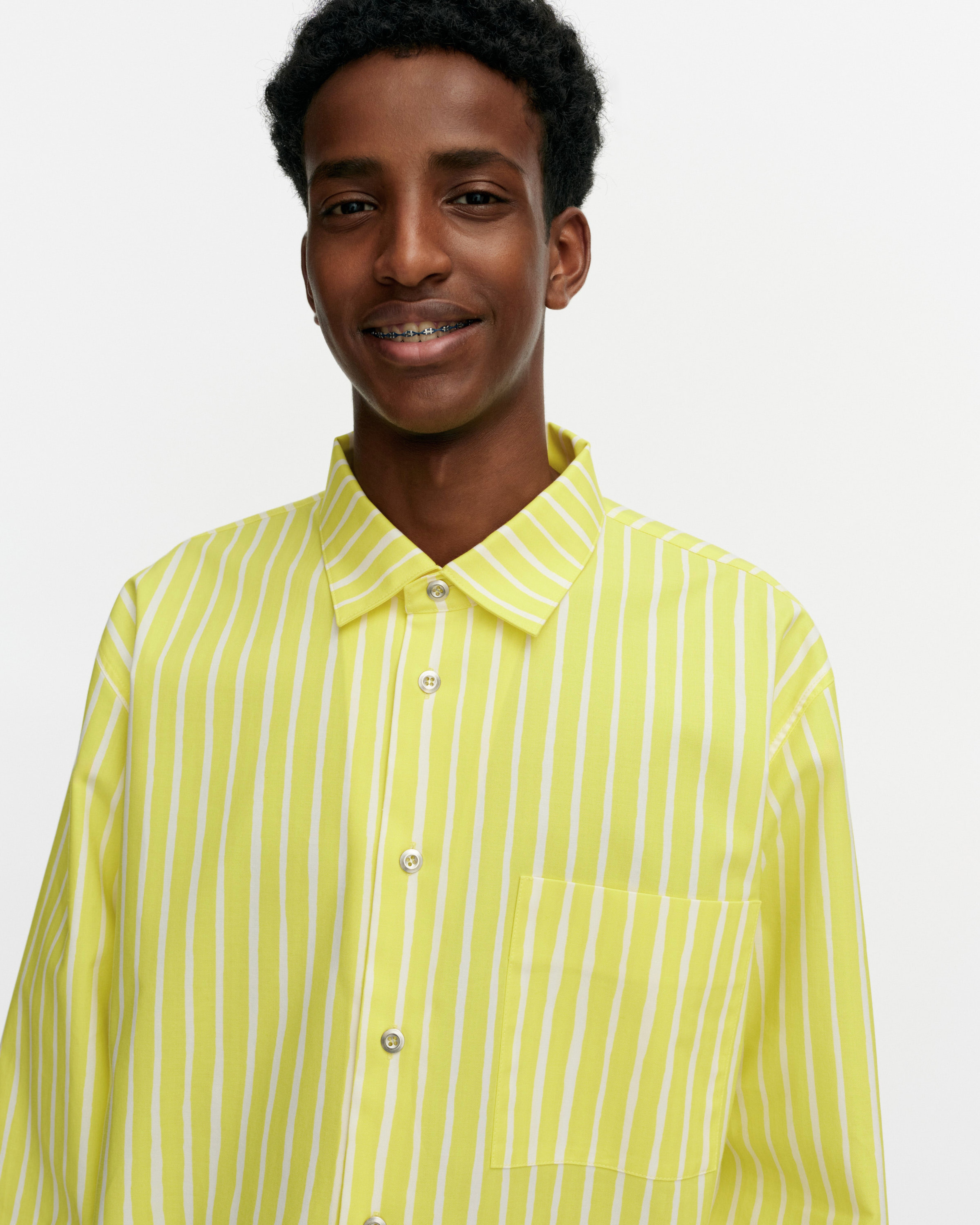 Jokapoika, Kioski cotton shirt, yellow, white,