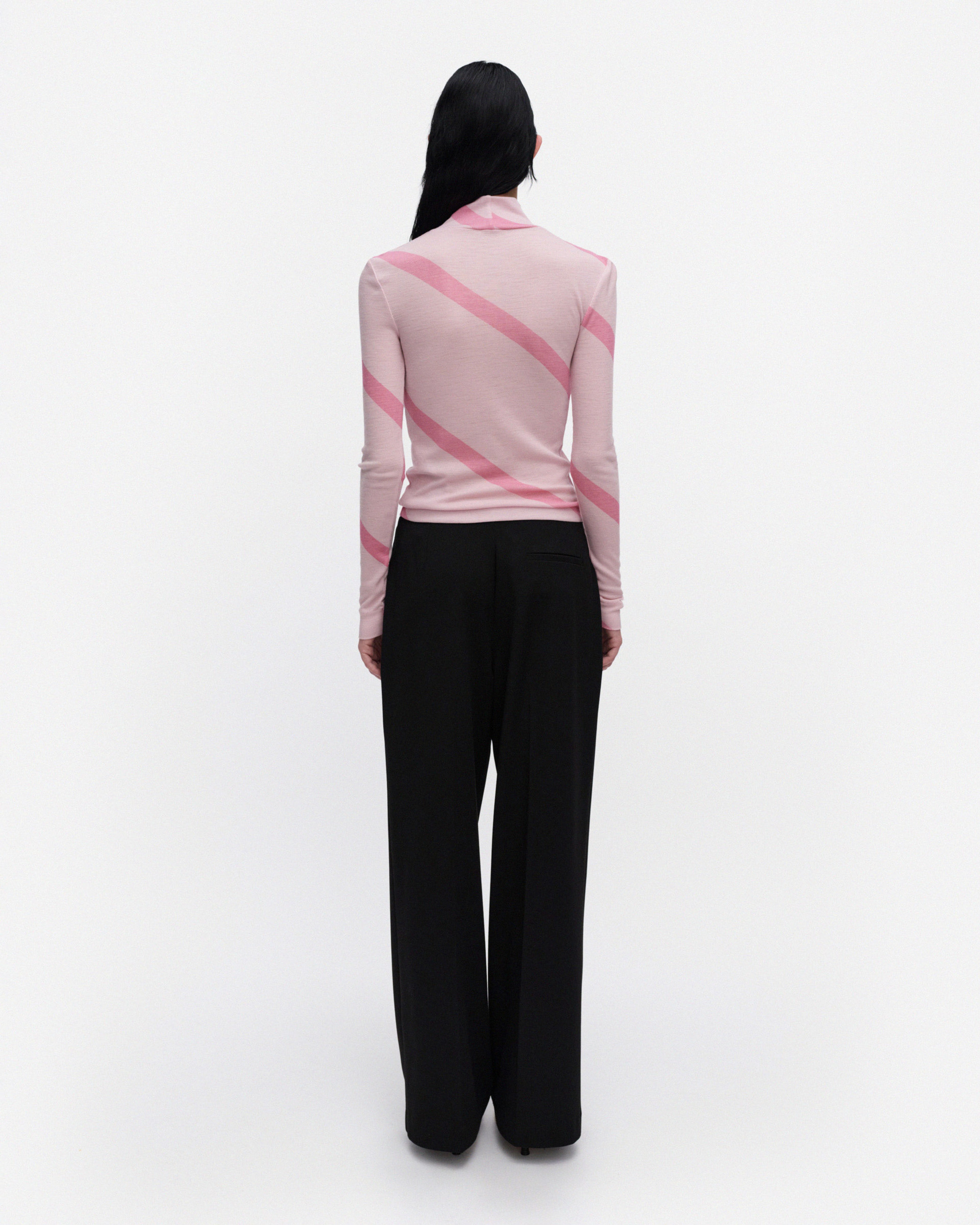 Vilpotus Basso, Turtleneck shirt, light pink, rose,