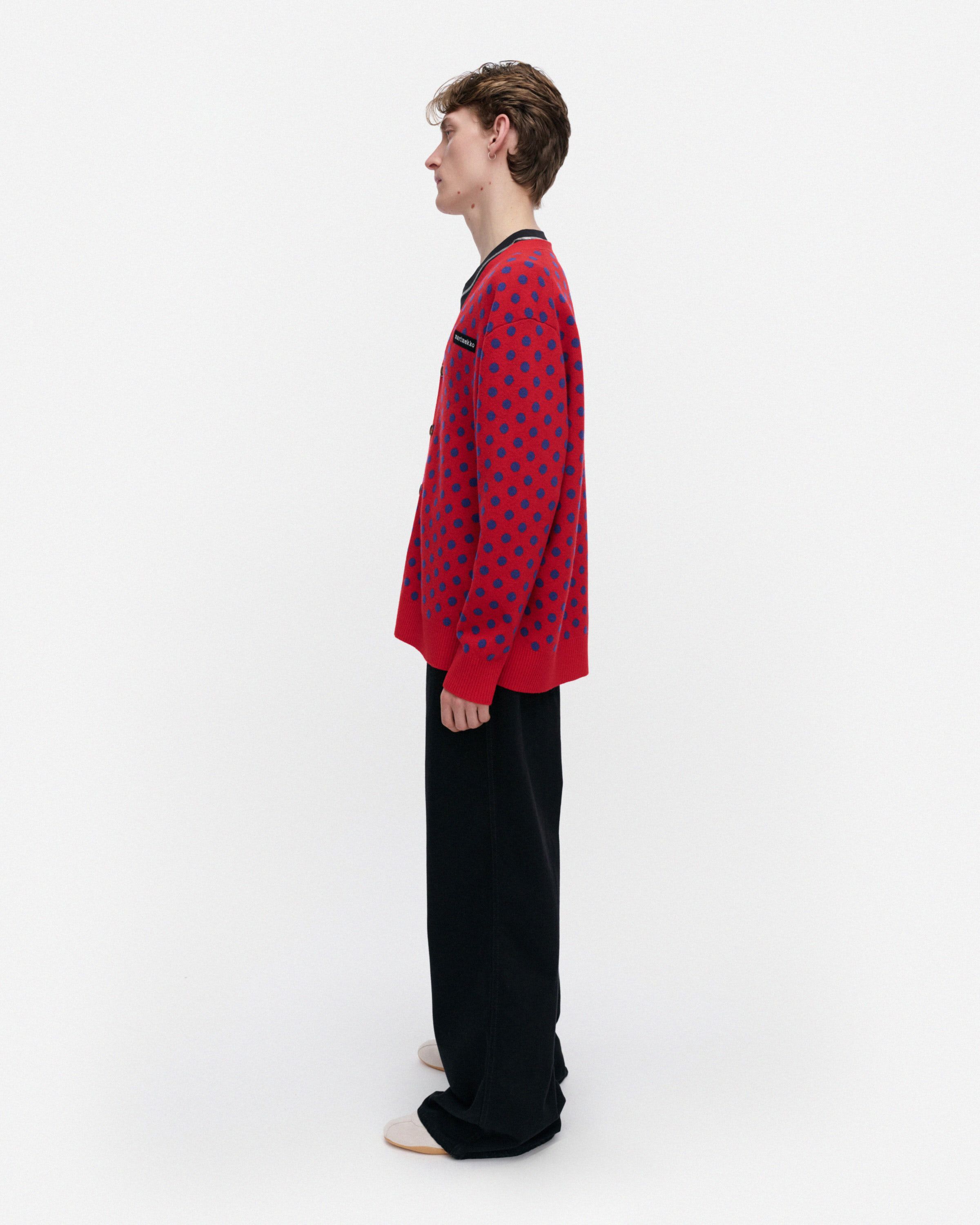 Rws Sif Pallo Kioski knitted cardigan red, blue | Marimekko