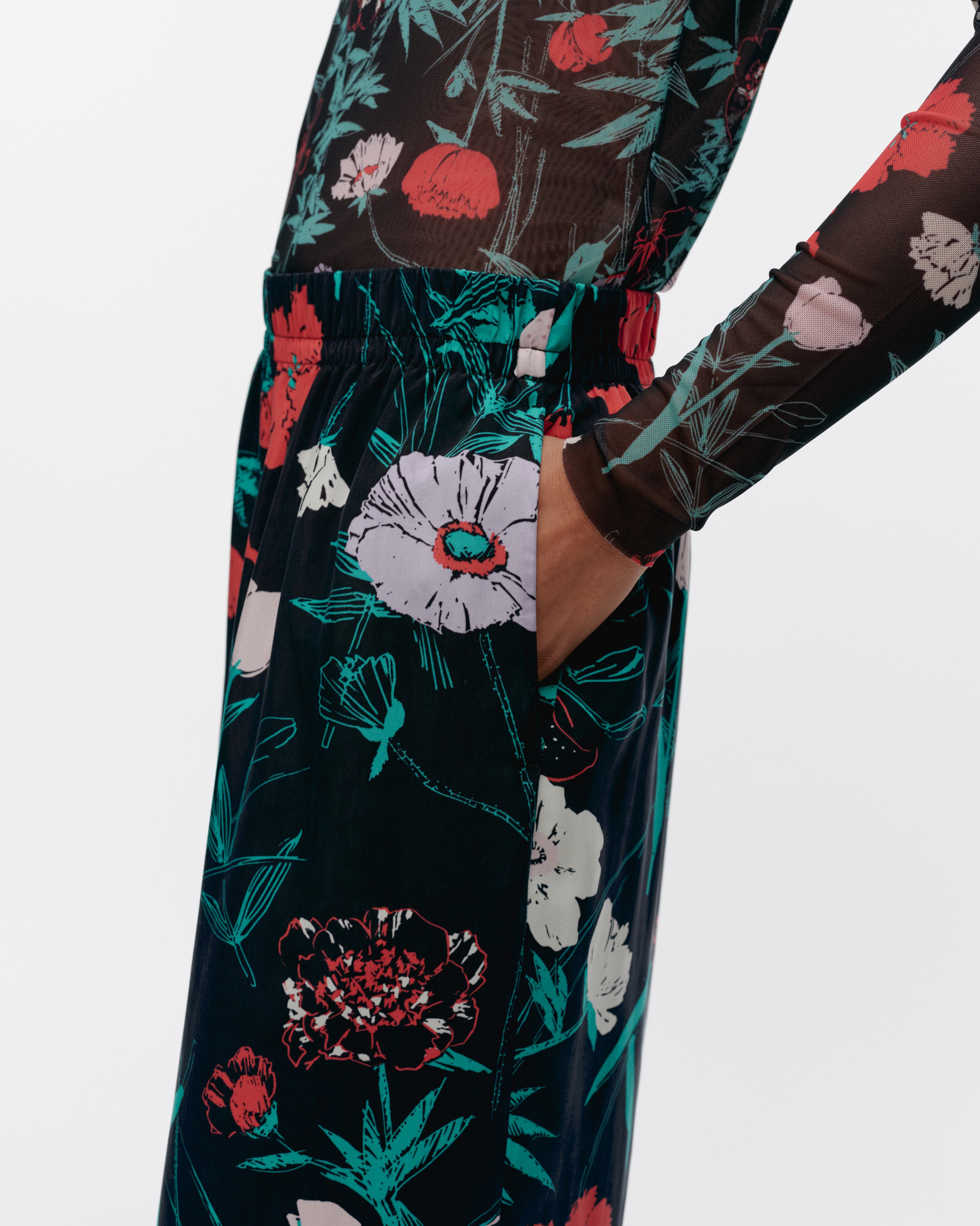 Niitty Perenna, Trousers, black, turquoise, pink,