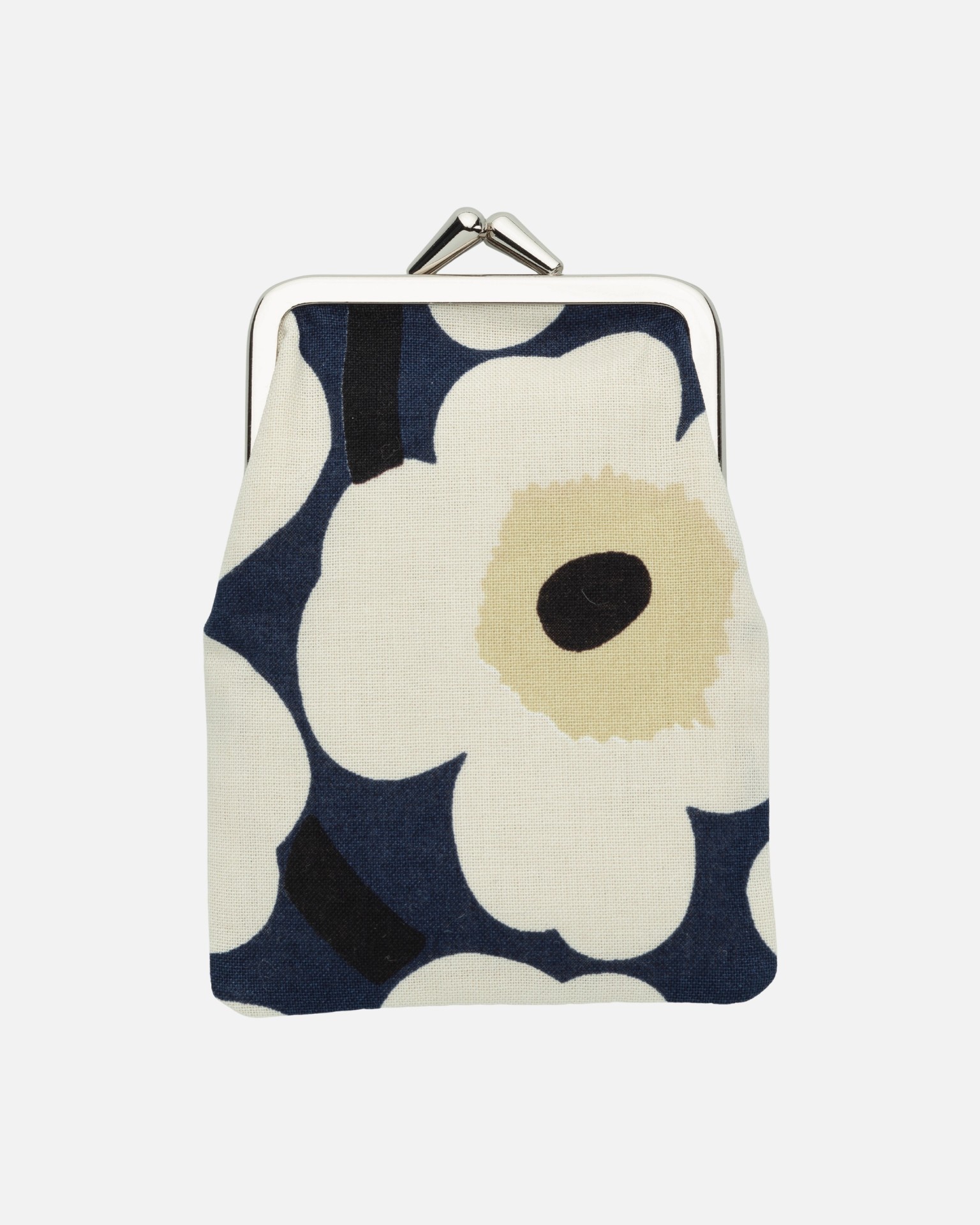 Mini Unikko Korttikukkaro, Purse, mid night blue, cream, hay,