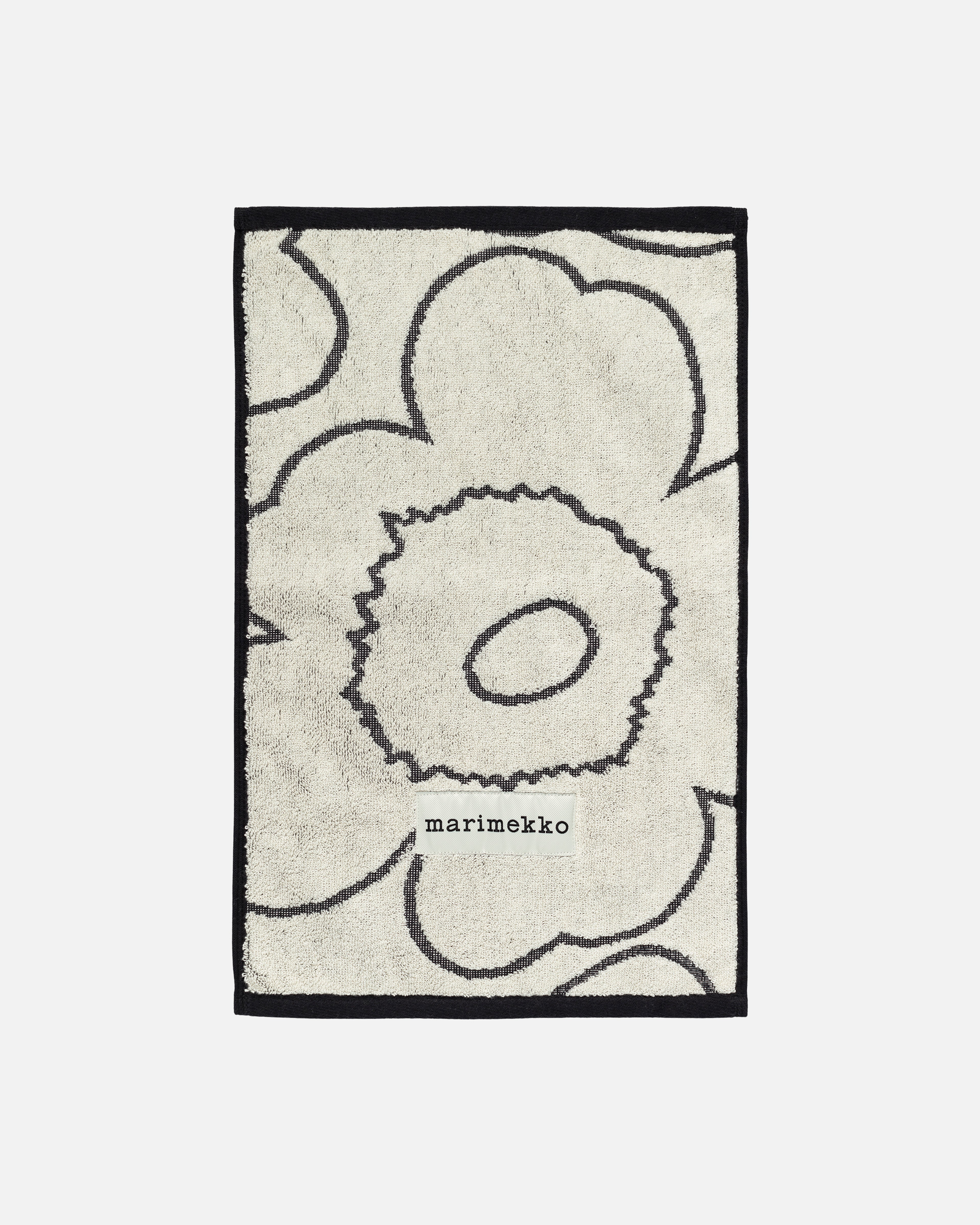 Piirto Unikko, Guest towel 30 x 50 cm, off white,black,
