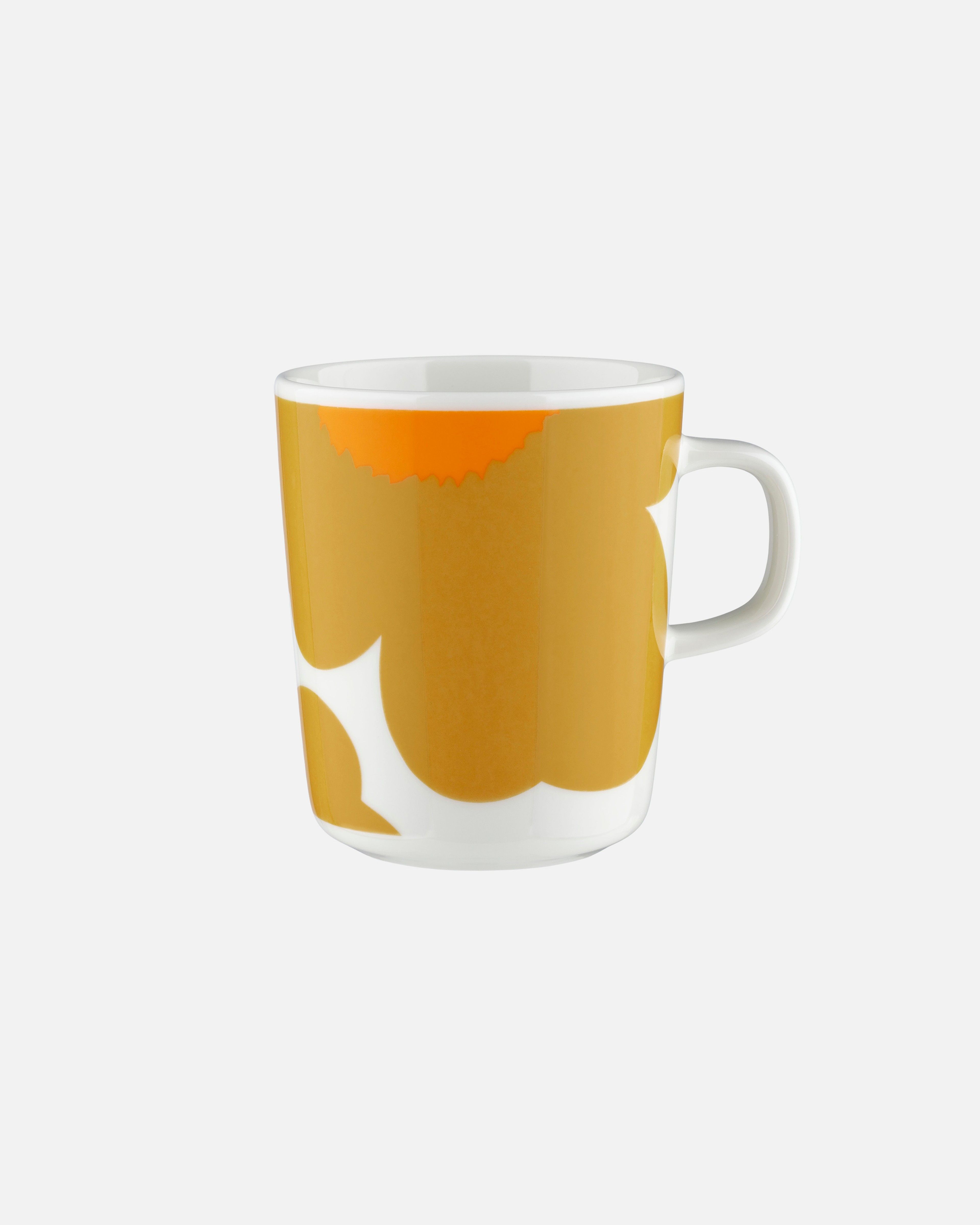 Oiva / Iso Unikko, Mug 2,5 dl, white, caramel, warm orange,