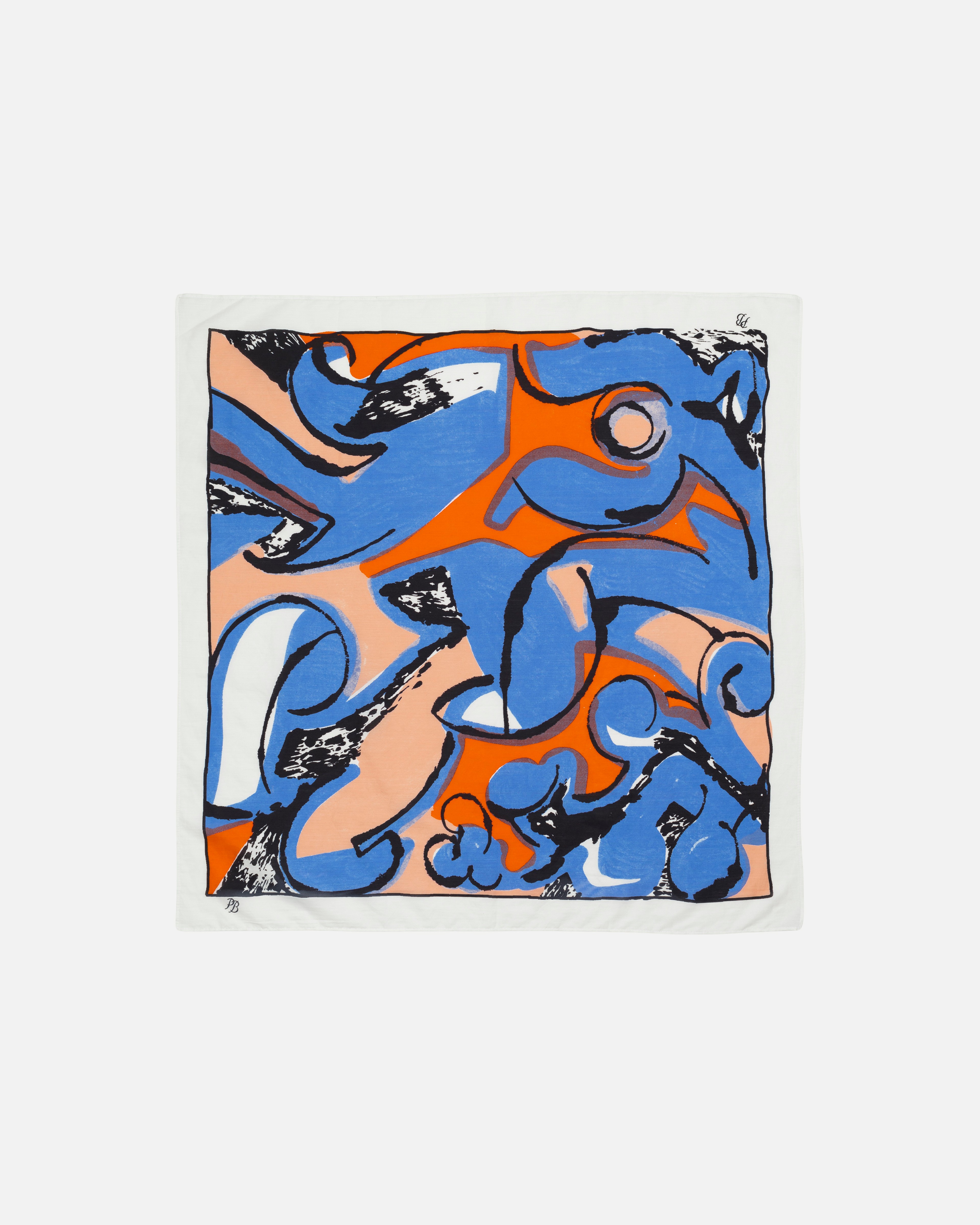 Lieriö Eldfamn, Scarf, black, blue, white, red,