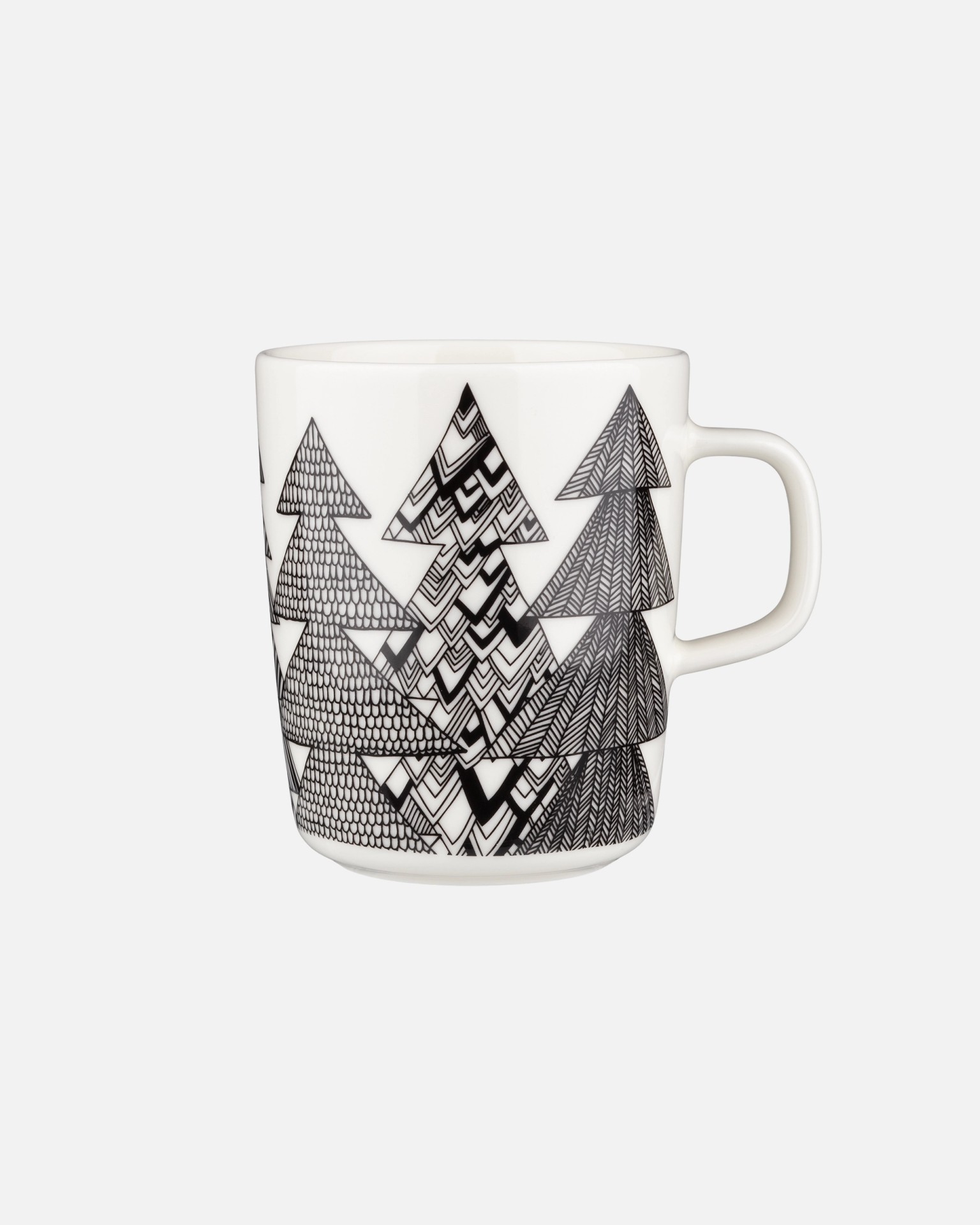 Oiva / Kuusikossa, Mug 2,5 dl, black/white,