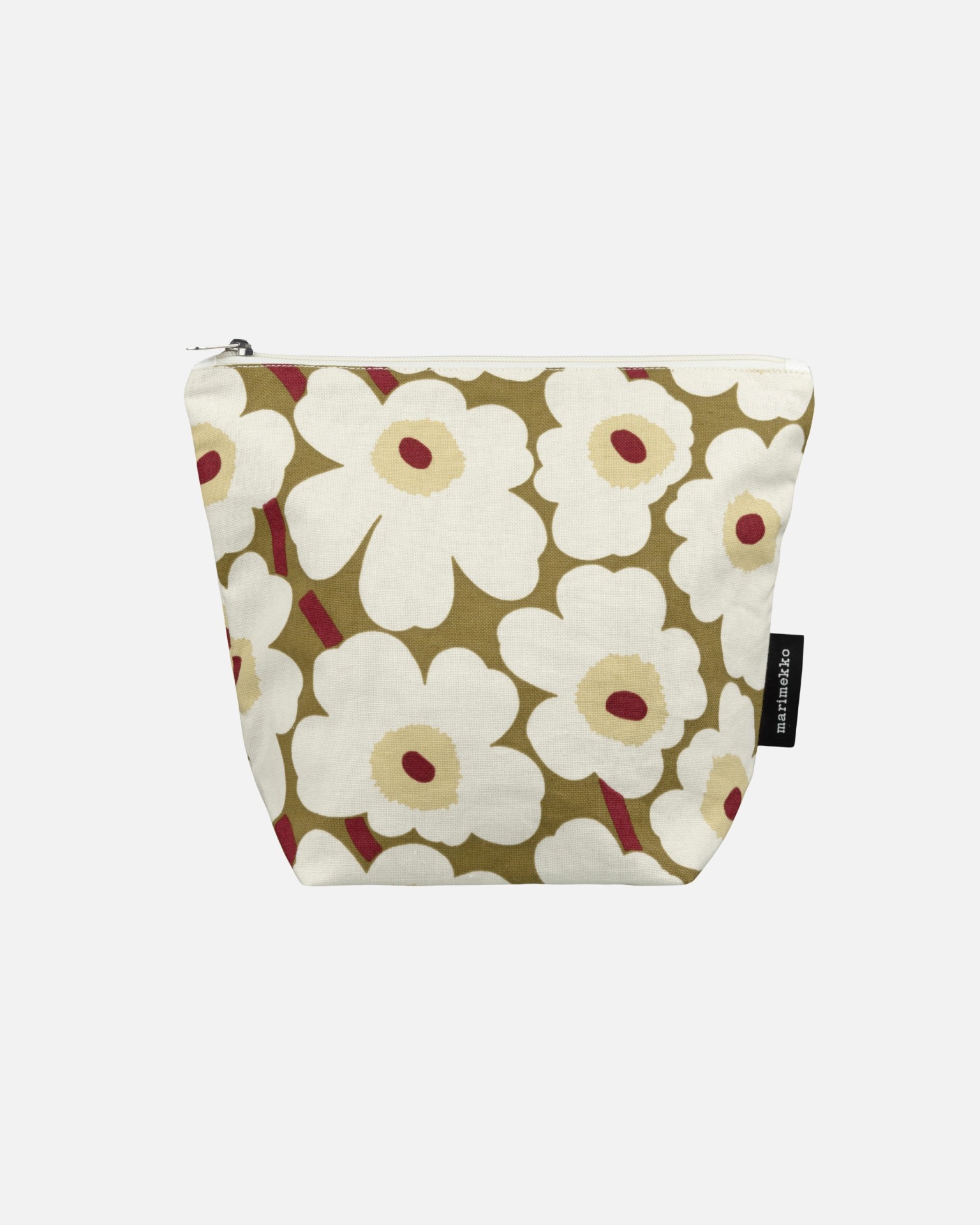 Mini Unikko Kaje, Cosmetic bag, green umber, cream,