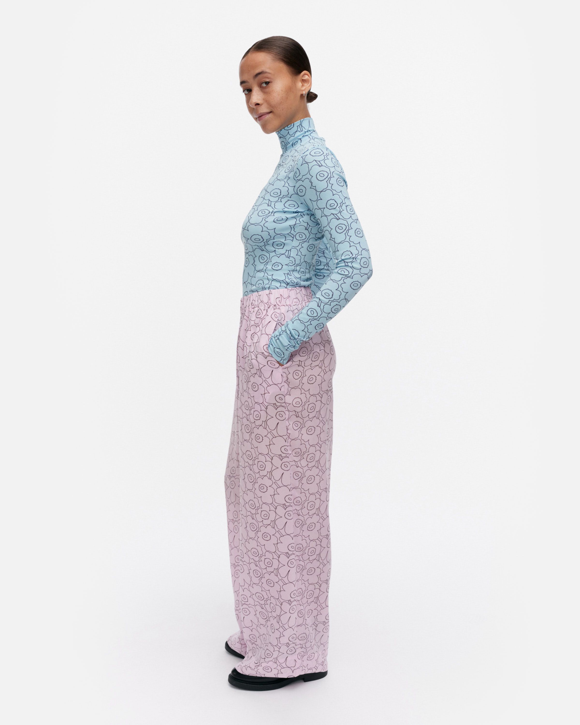 【marimekko】Kumarrus Unikko スカート/ Light pink Sh Oanet Piirto Unikko Trousers | Marimekko