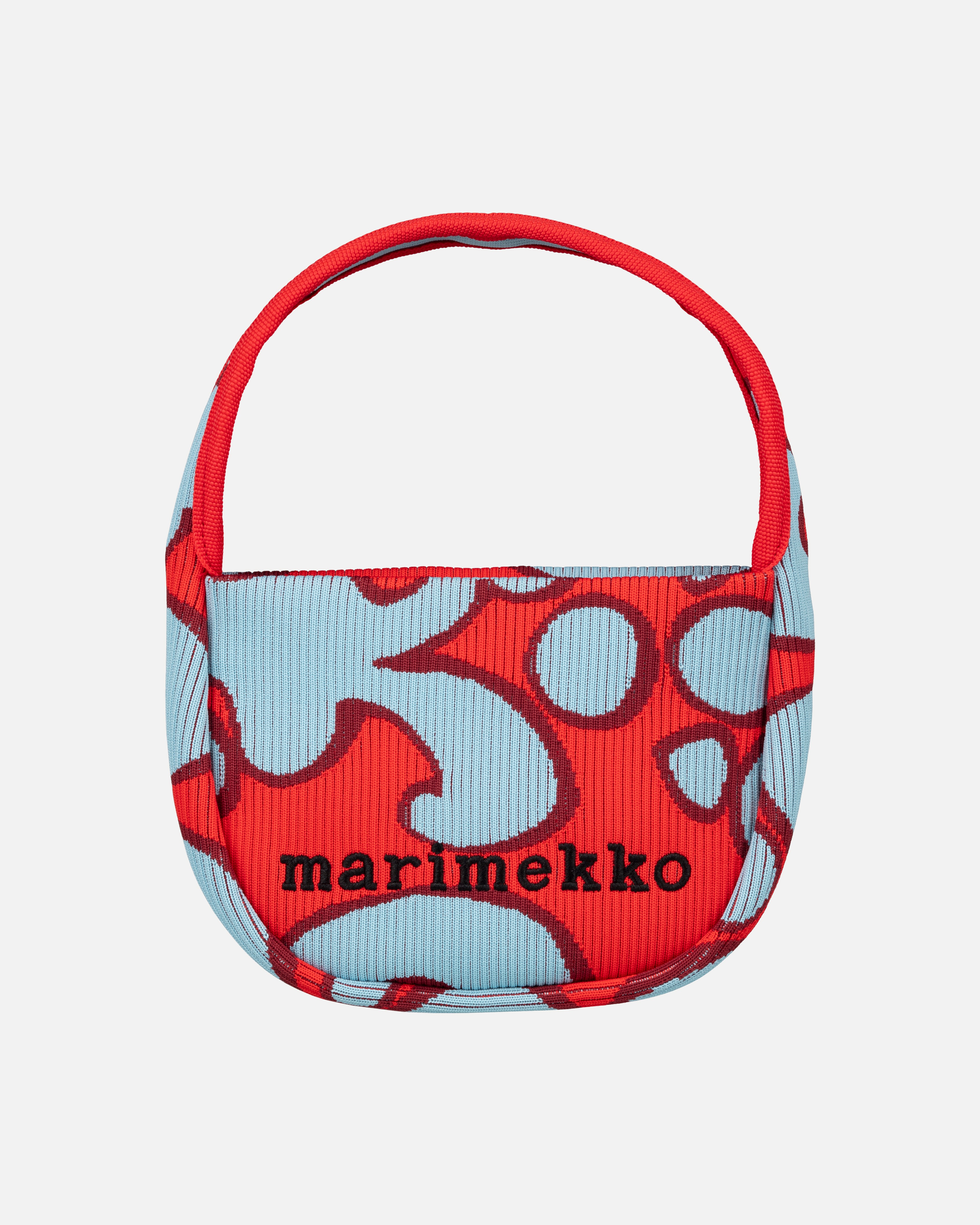 Knitted Mini Handbag Keidas, Pochette, bleu clair, rouge,