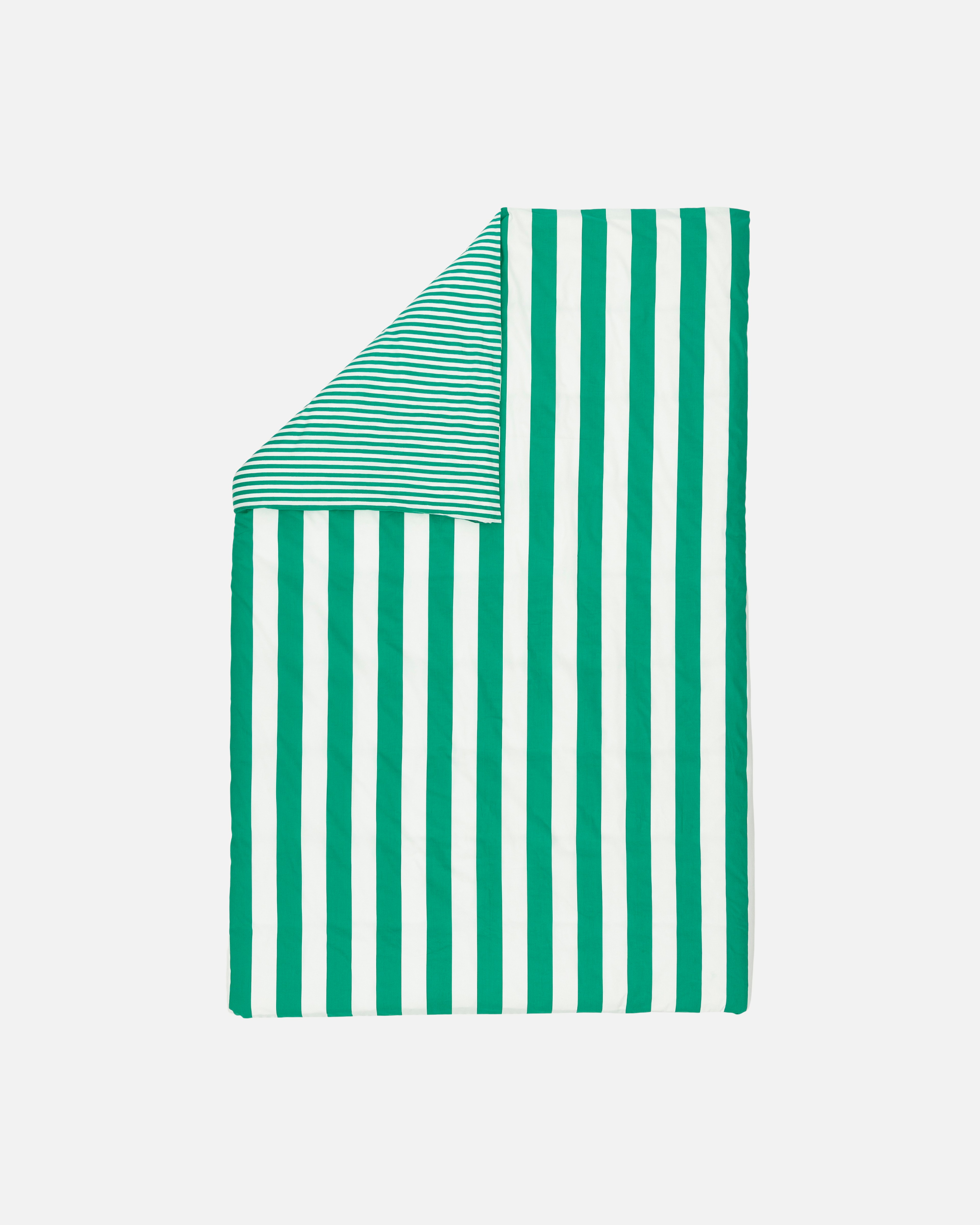 Korsi / Ujo, Duvet cover set 150x210 cm + 50x60 cm, green, white,