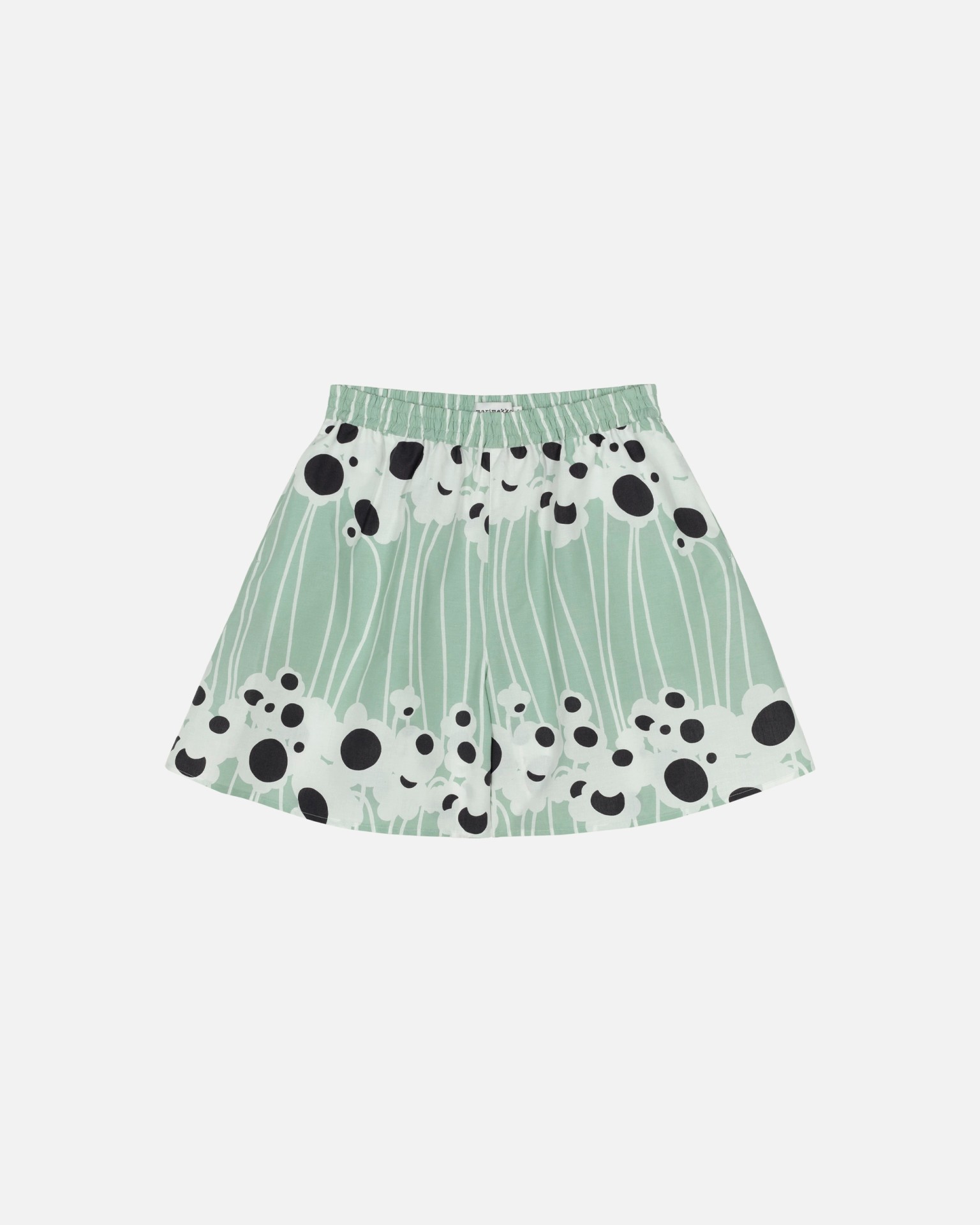 Summa Lammet, Cotton linen shorts, greyish green, white, dk. grey,
