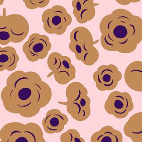 light pink, brown, dark purple