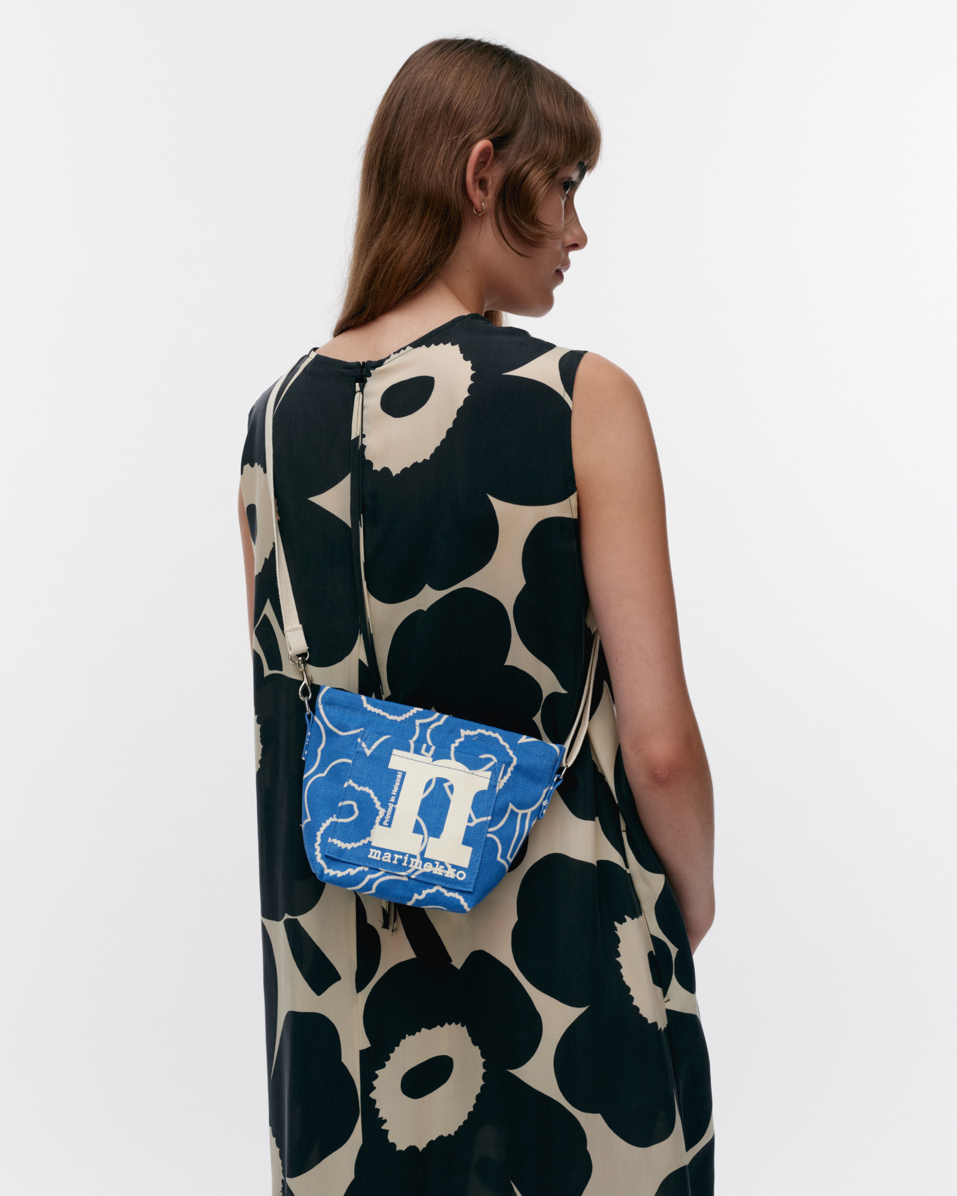 Mono Mini Crossbody Piirto Unikko, Shoulder bag, blue, off white,