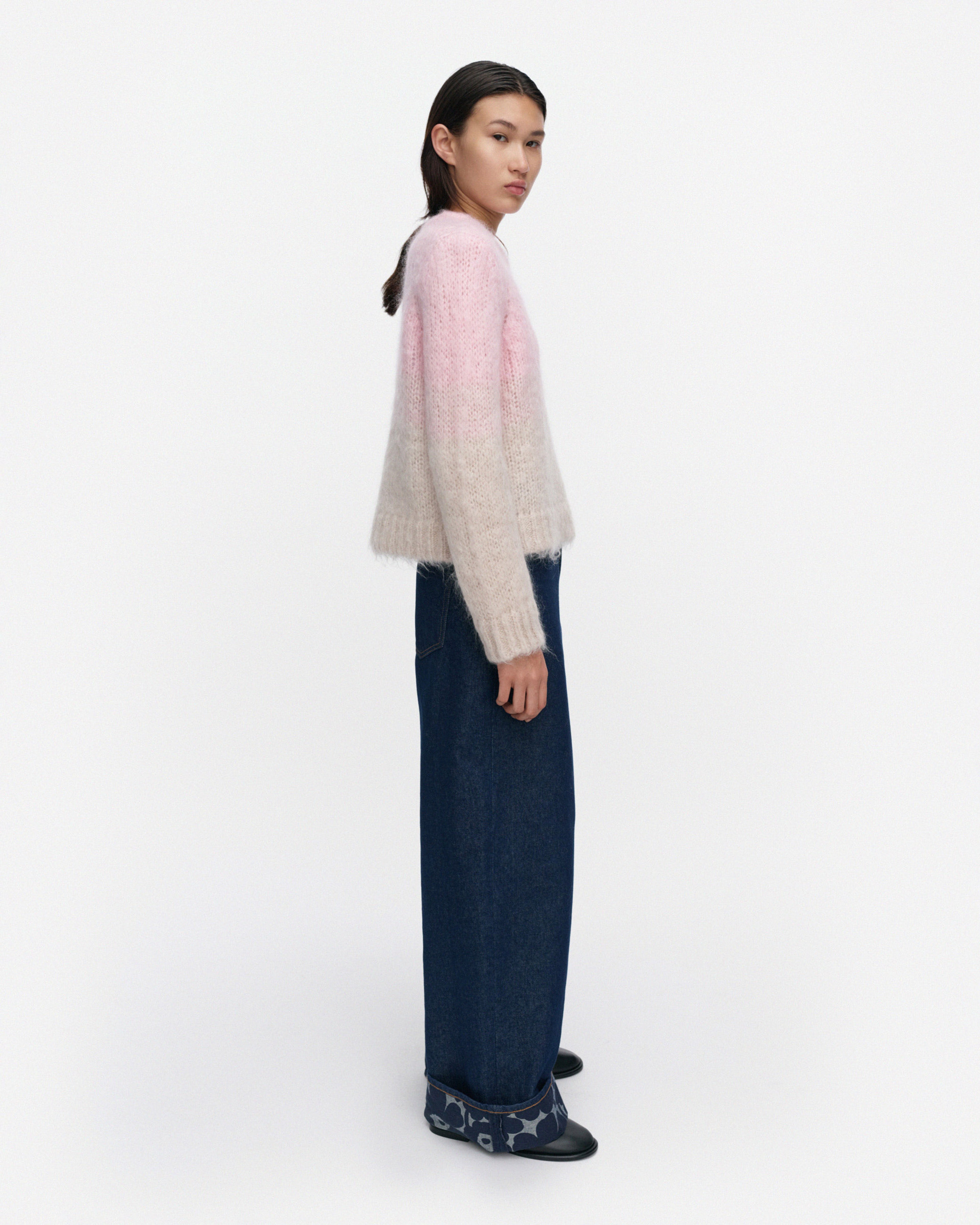 Viipottaa Hennika, Knitted pullover, off white, light pink,