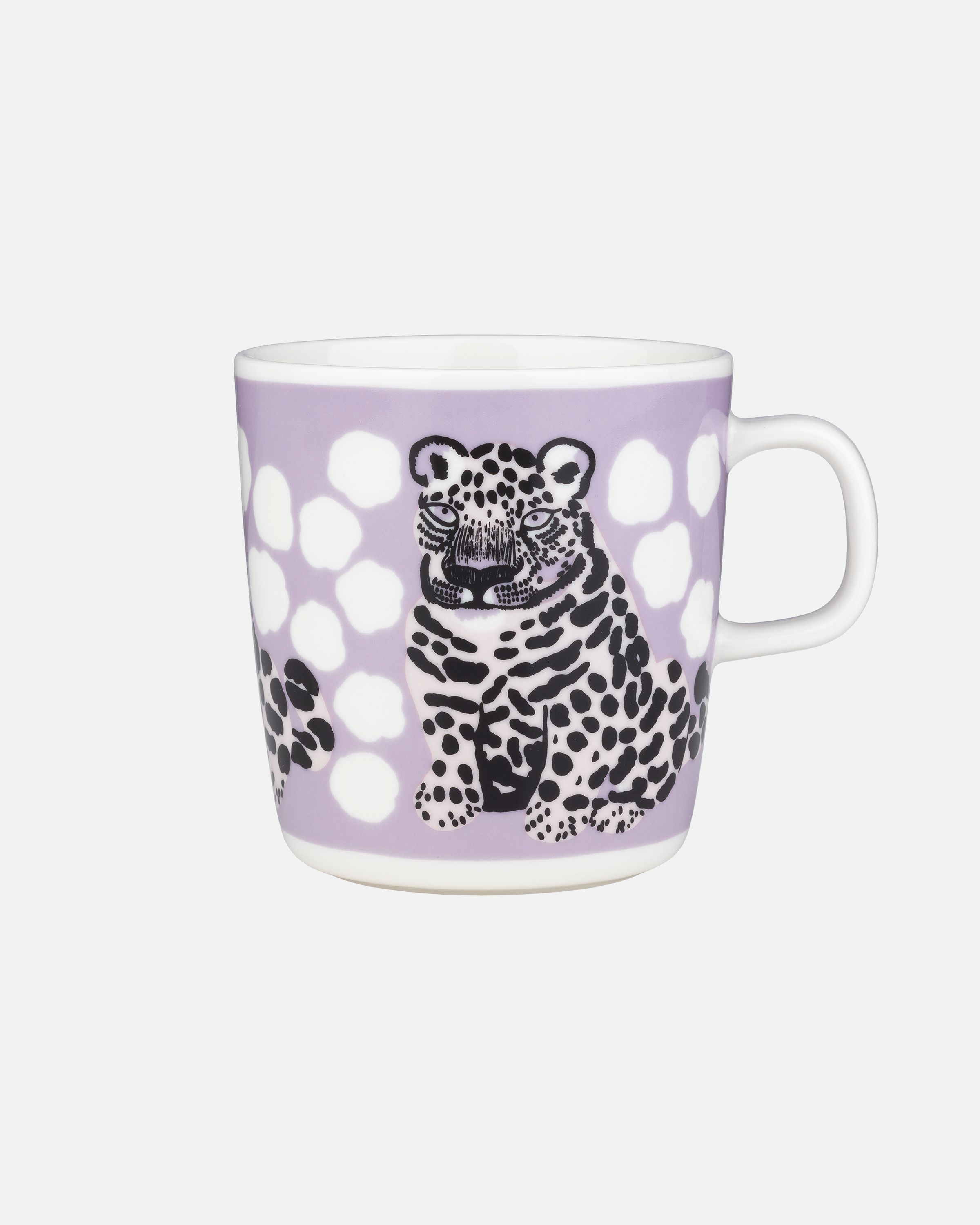 Oiva / Kaksoset Mug 4 dl light lilac, black, greige | Marimekko