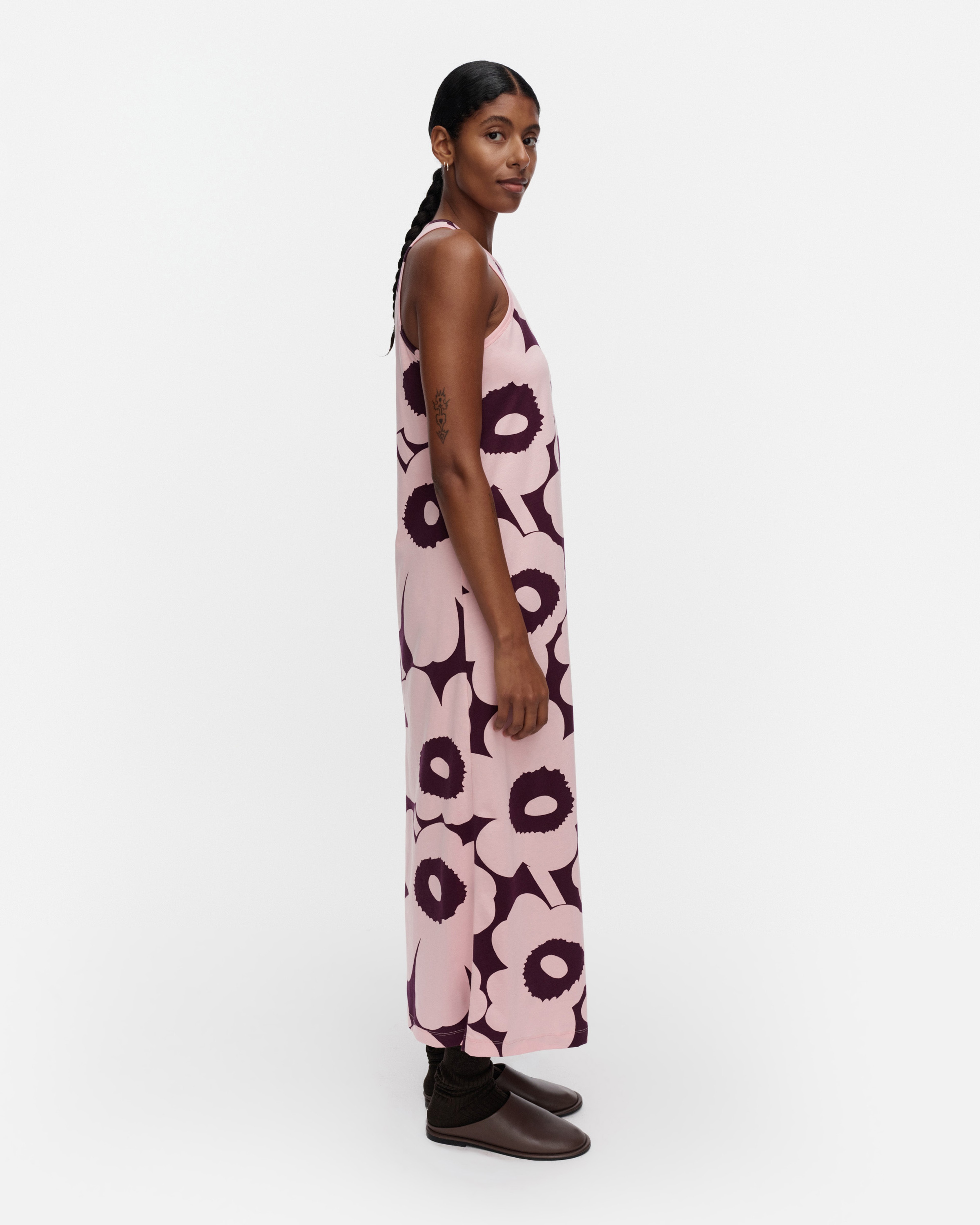 Erilainen Unikko, Dress, light pink, dark purple,