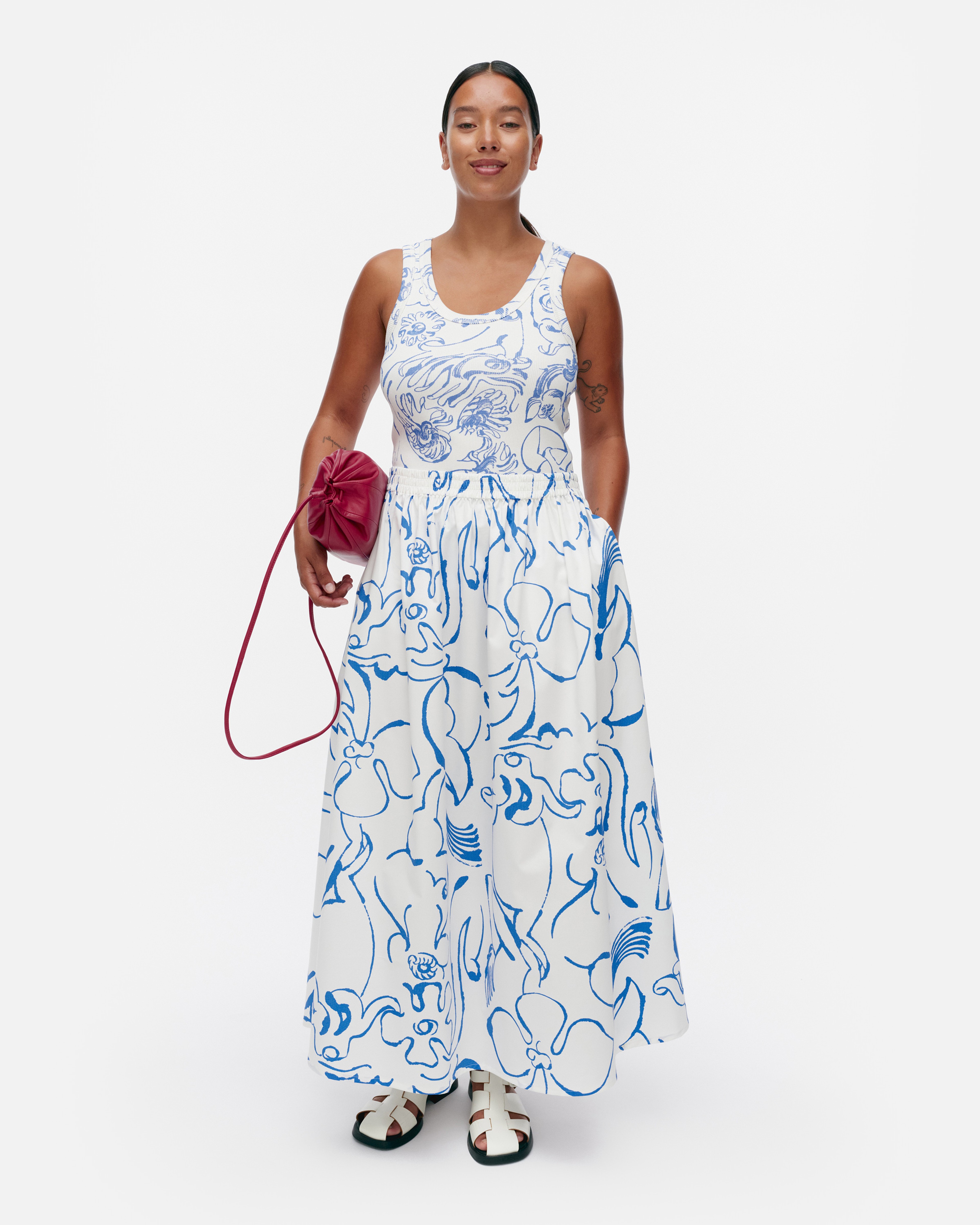 Buklee Baluns, Skirt, white, blue,