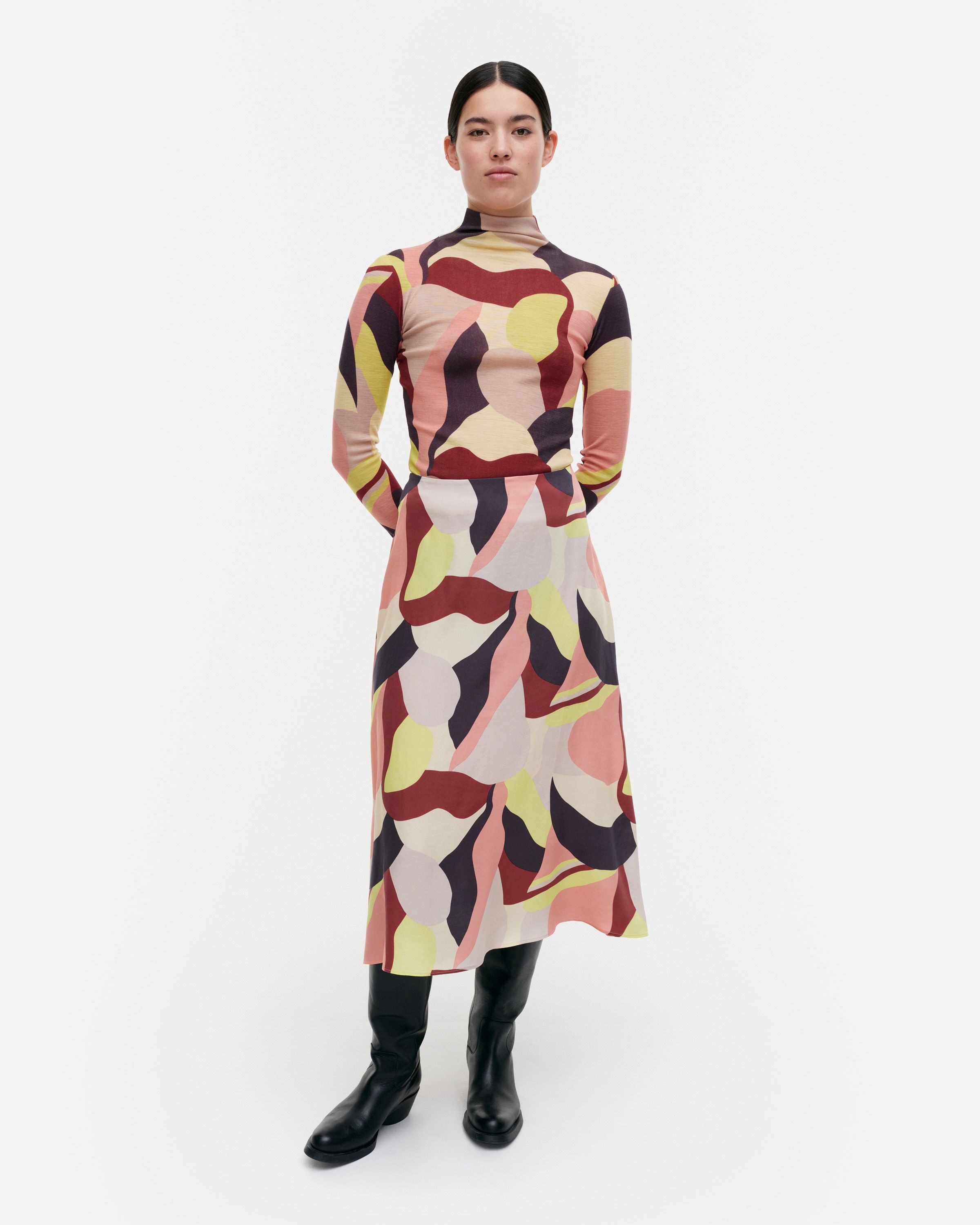 【marimekko】Kreppi Kamelia スカート Kreppi Kamelia Skirt | Marimekko