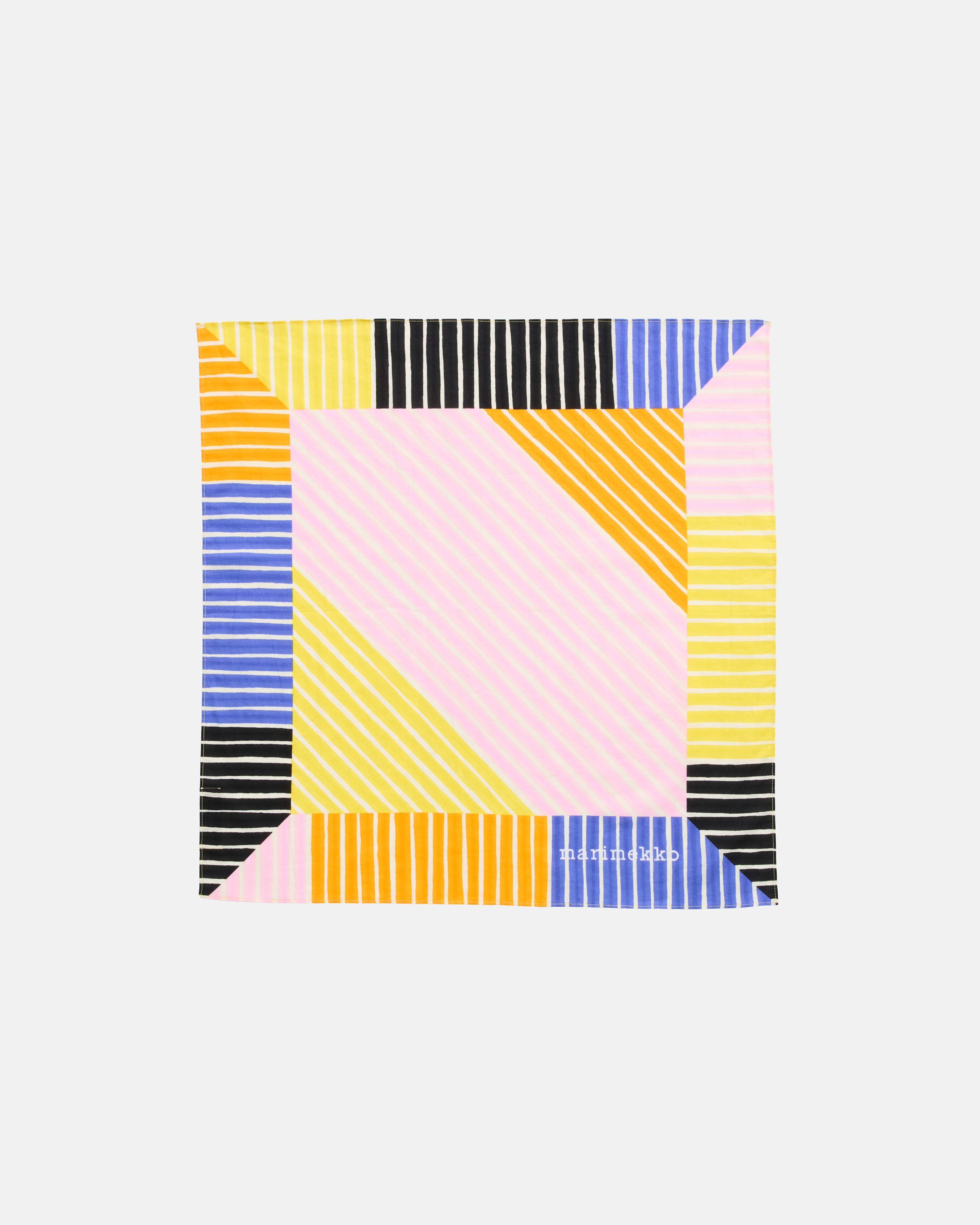 Astrilli Piccolo, Écharpe Kioski, rose clair, jaune, orange, noir,