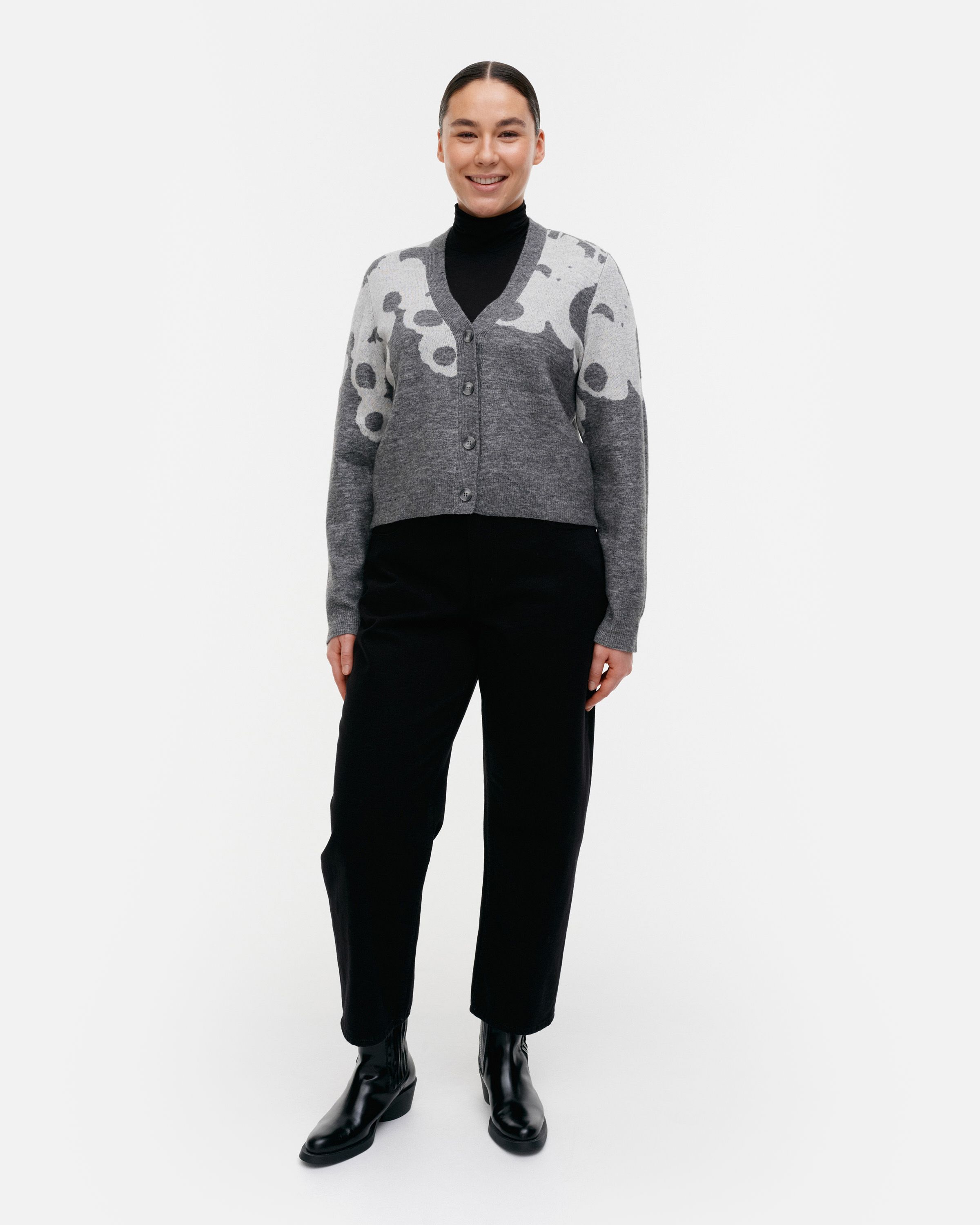 Puite Lammet Knitted wool cardigan | Marimekko