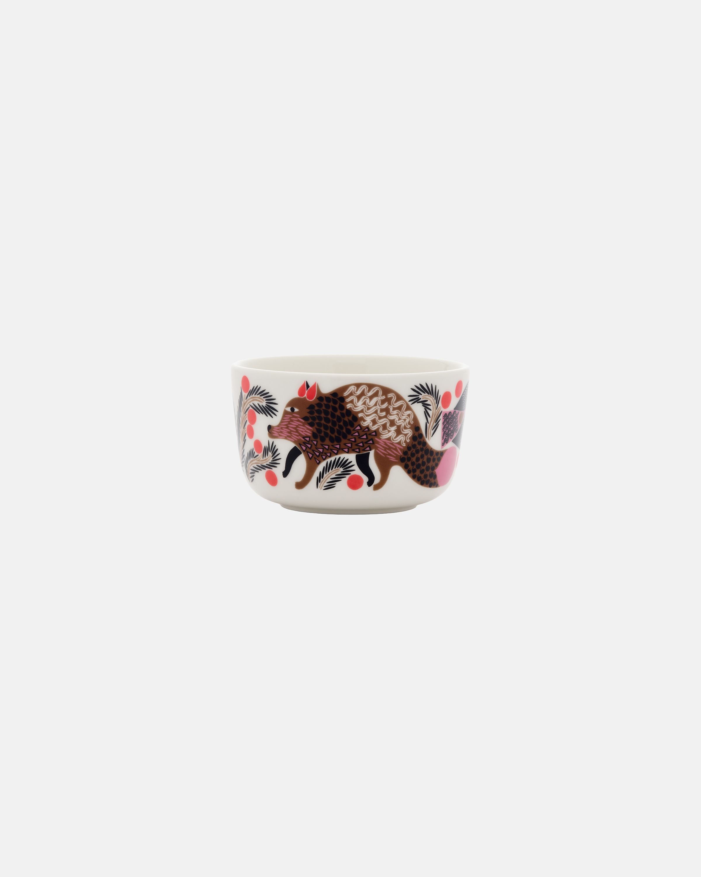 Oiva / Ketunmarja Small bowl white, bronze, pink, petrol | Marimekko