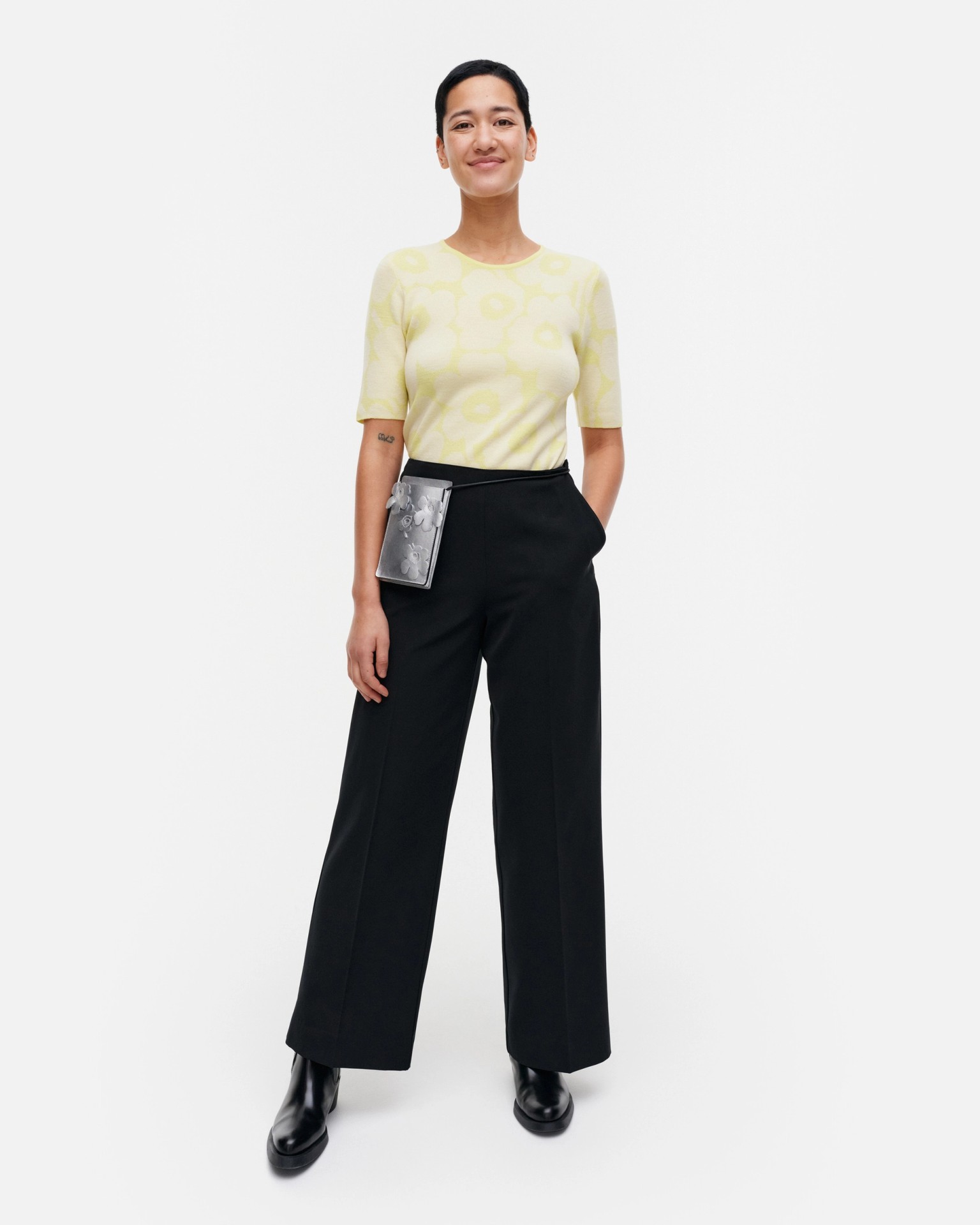 Kaaret Solid, Trousers, black,