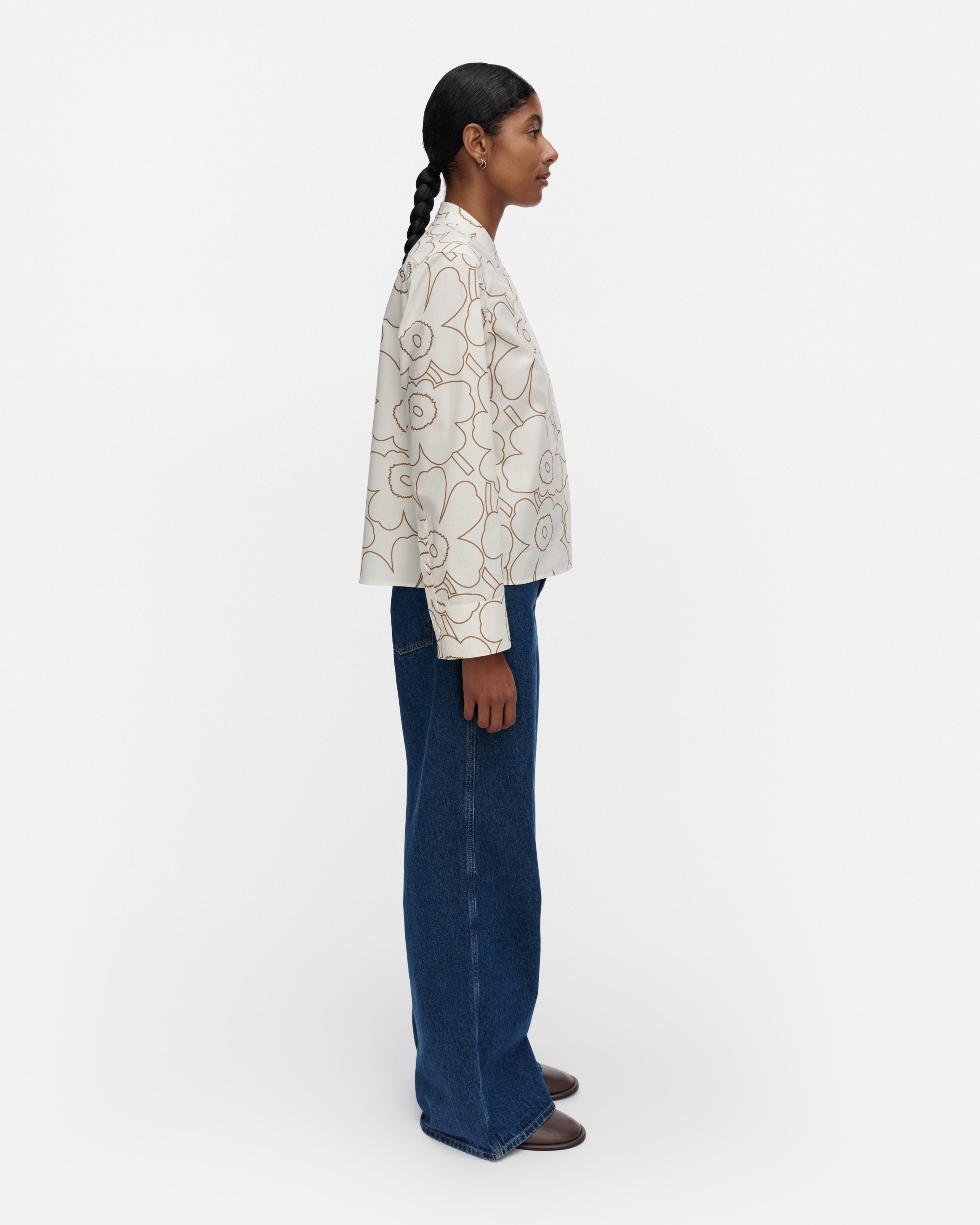 Lohko Piirto Unikko, Shirt, off white, olive green,