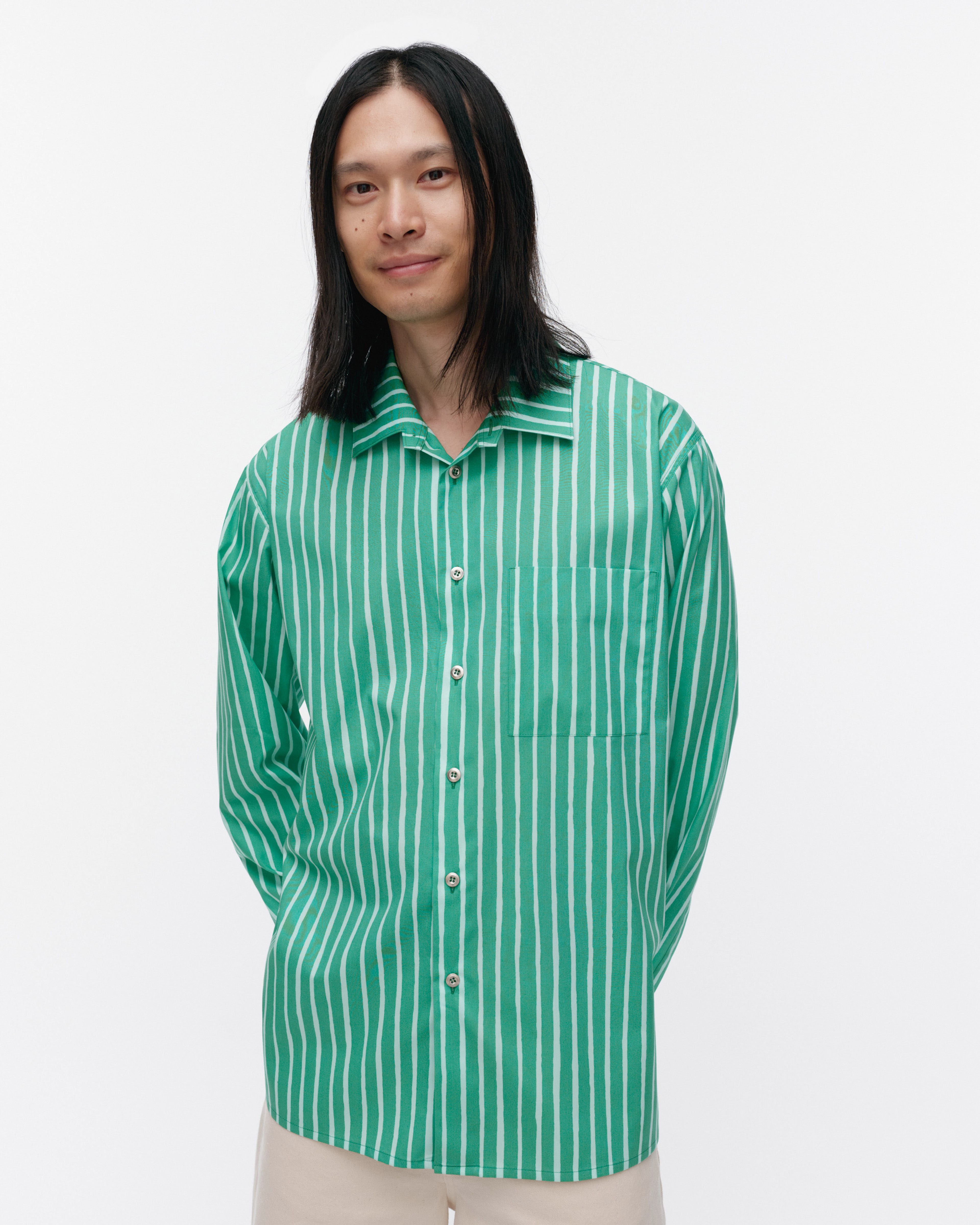 Jokapoika, Kioski cotton shirt, light turquoise, turquoise,