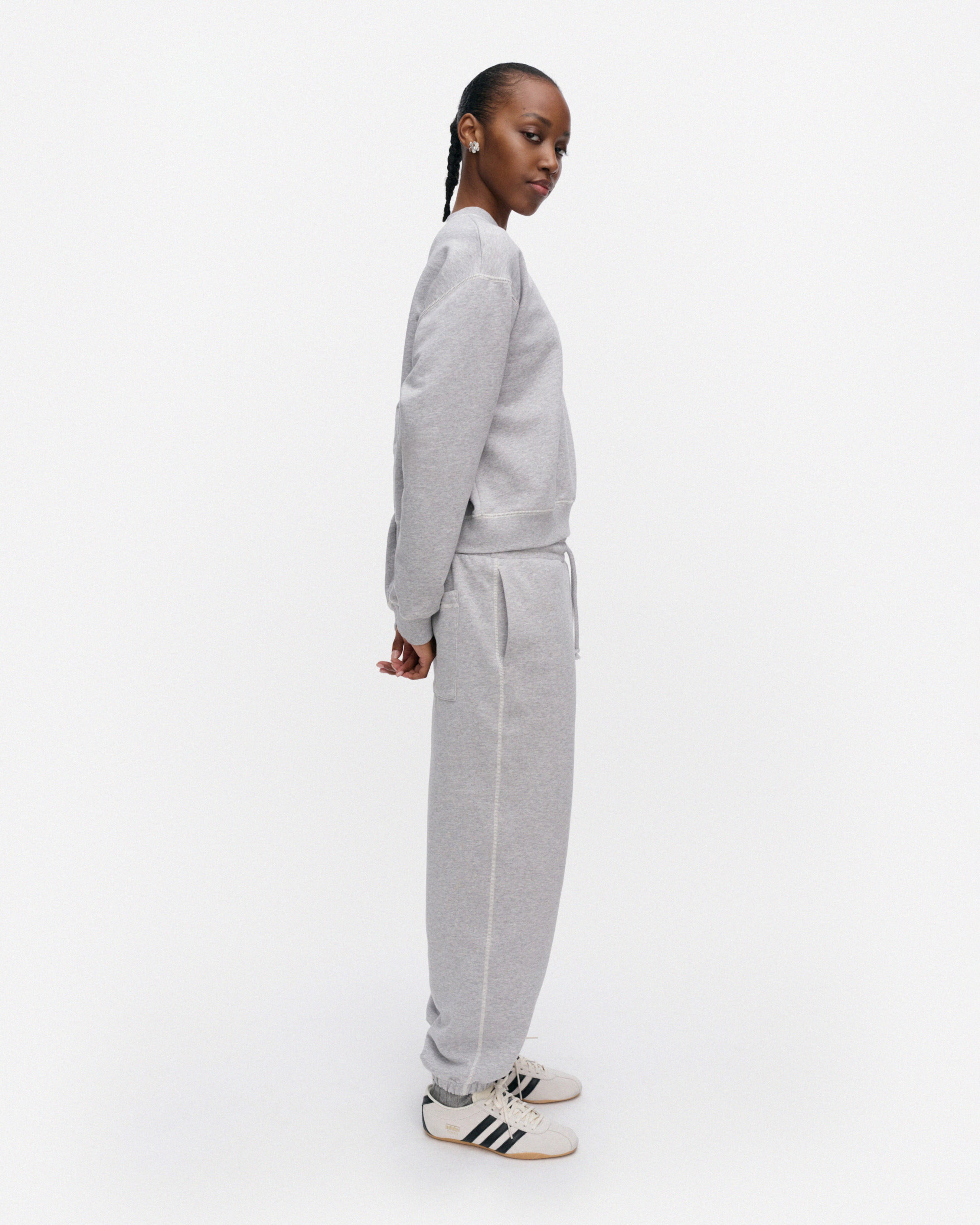 Laulut Logo Placement, Kioski sweatshirt, grey melange, off white,