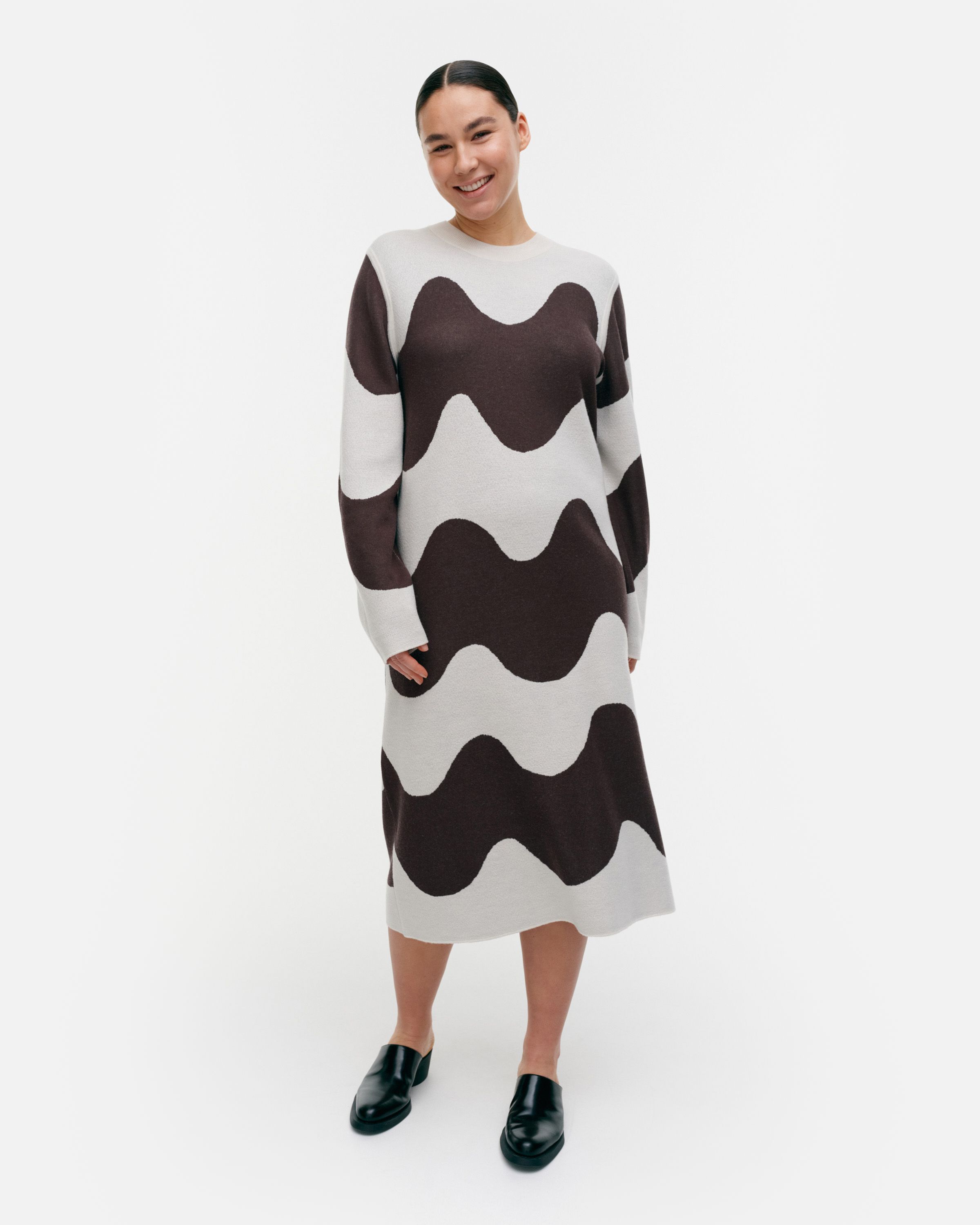 24AW■marimekko■Ennallaan Lokki ウールブレンド ワンピース Ennallaan Lokki Knitted wool dress | Marimekko