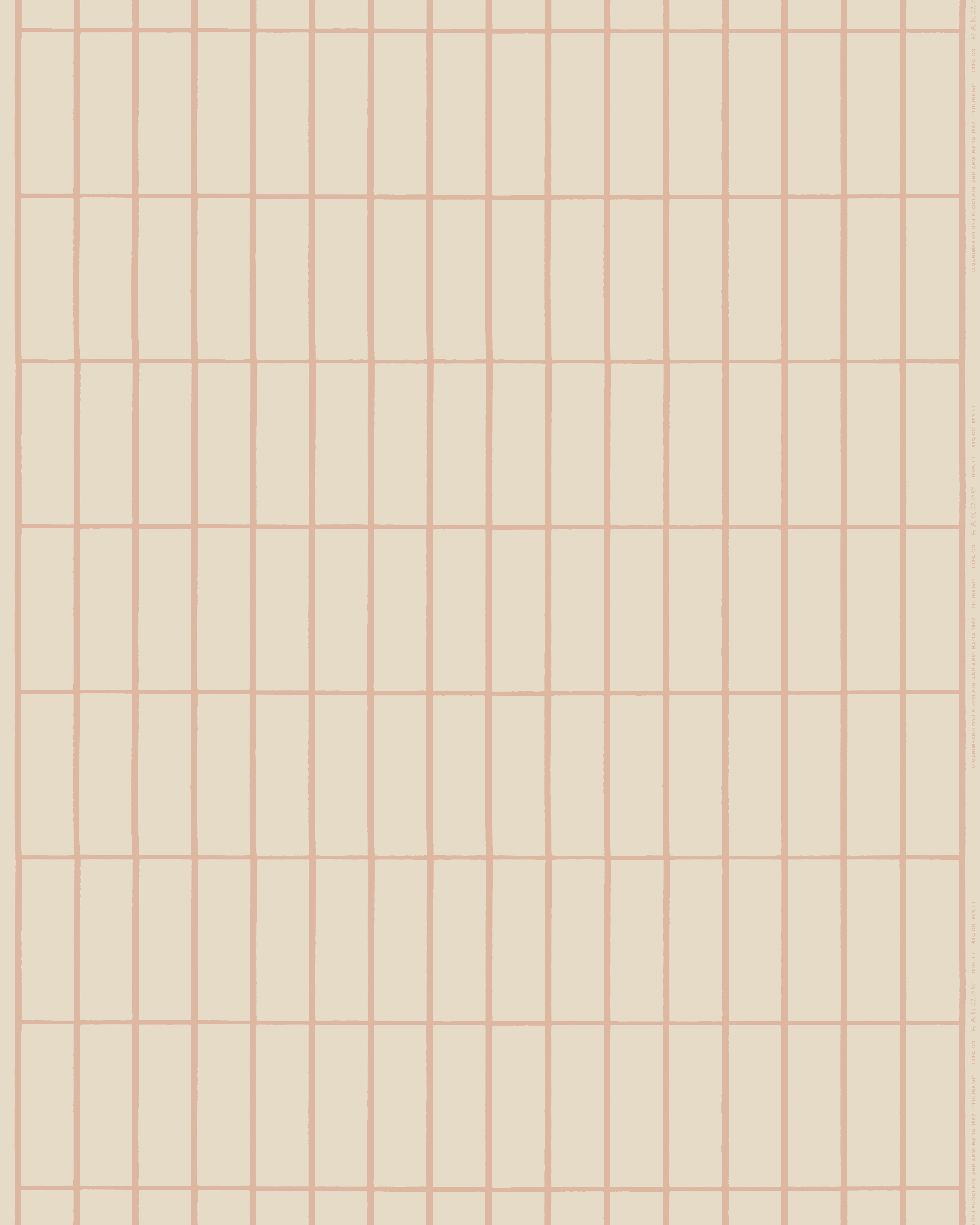 Tiiliskivi, Cotton linen fabric, linen,peach,