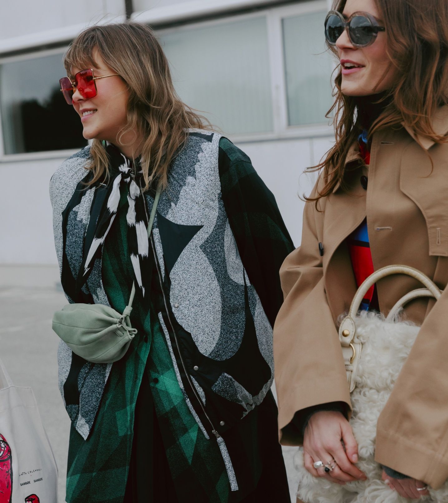 Sofie Ken and Kathrine Maron dressed in Marimekko patterns.