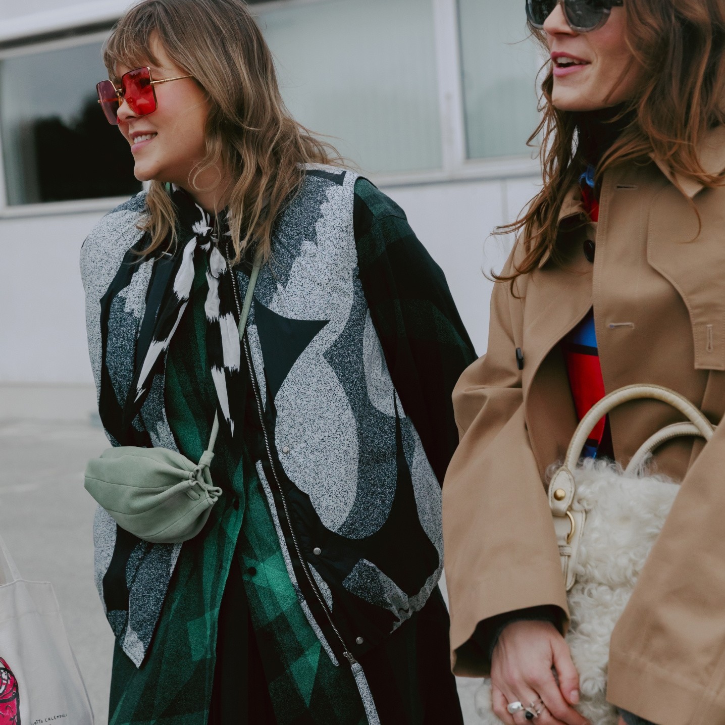 Sofie Ken and Kathrine Maron dressed in Marimekko patterns.