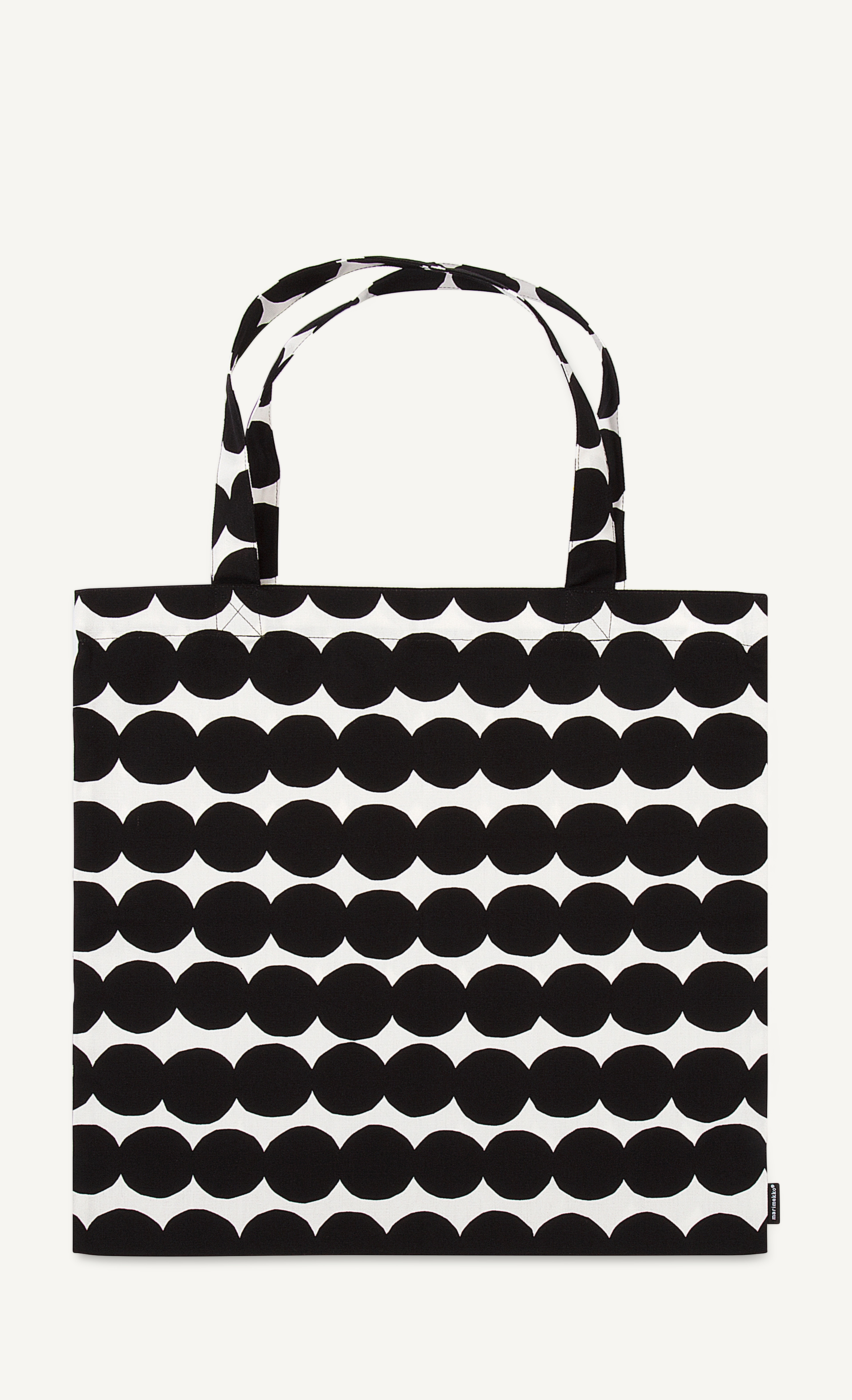 Räsymatto, -kassi 44x43 cm, valkoinen, musta,