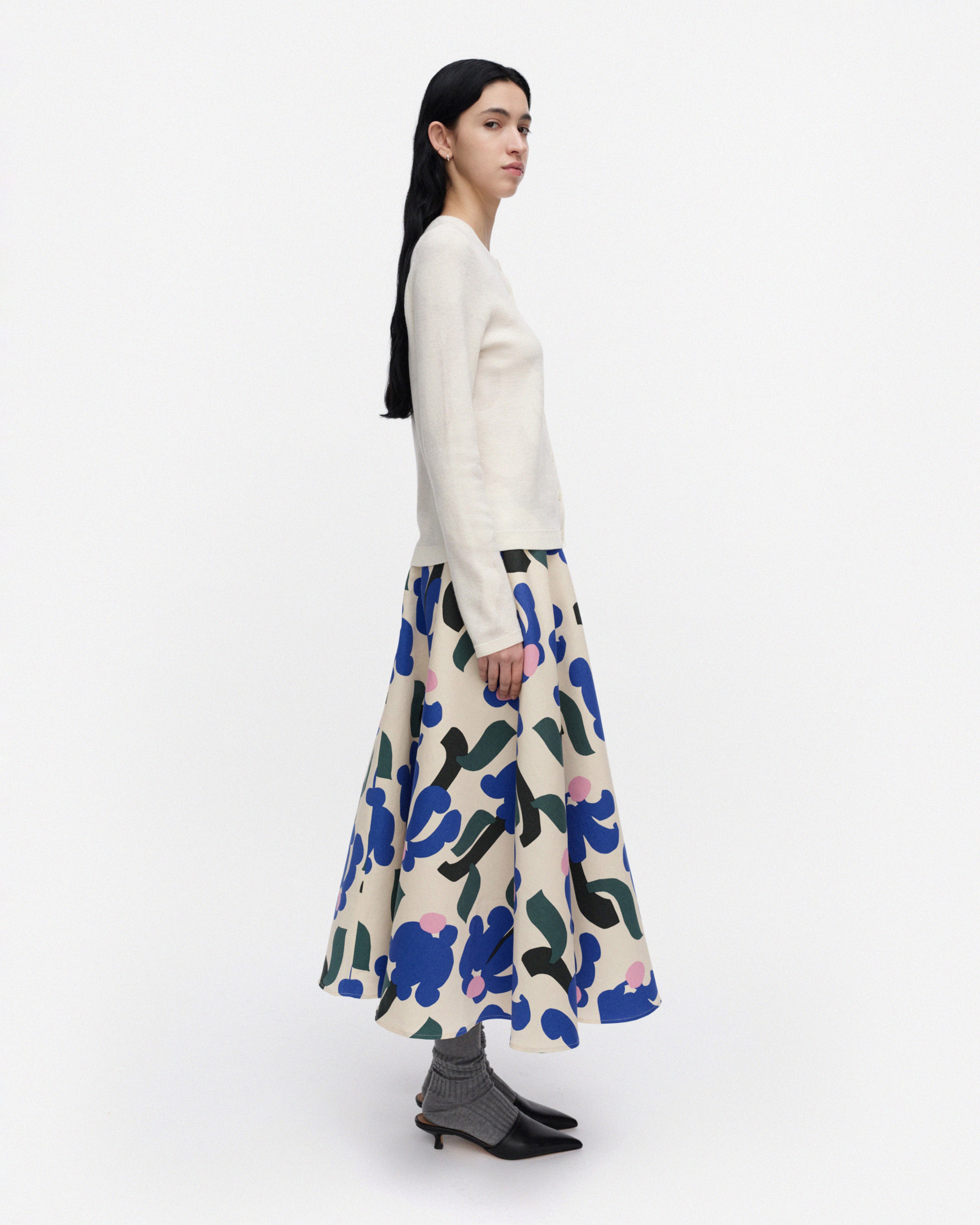 Virittää Kukkahattu, Skirt, beige, green, blue,