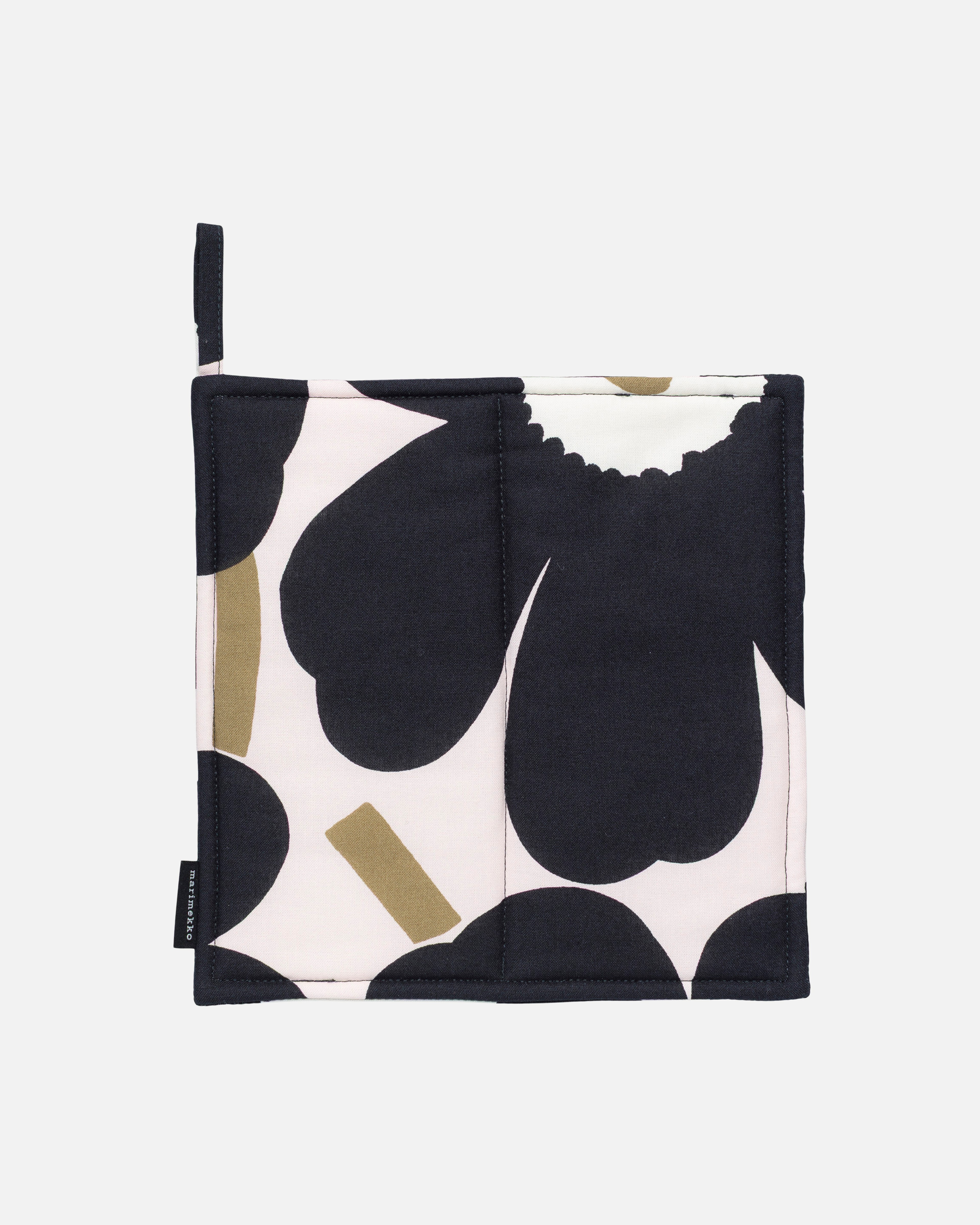 Pieni Unikko, Pot holder, pink, charcoal, lt.brown,