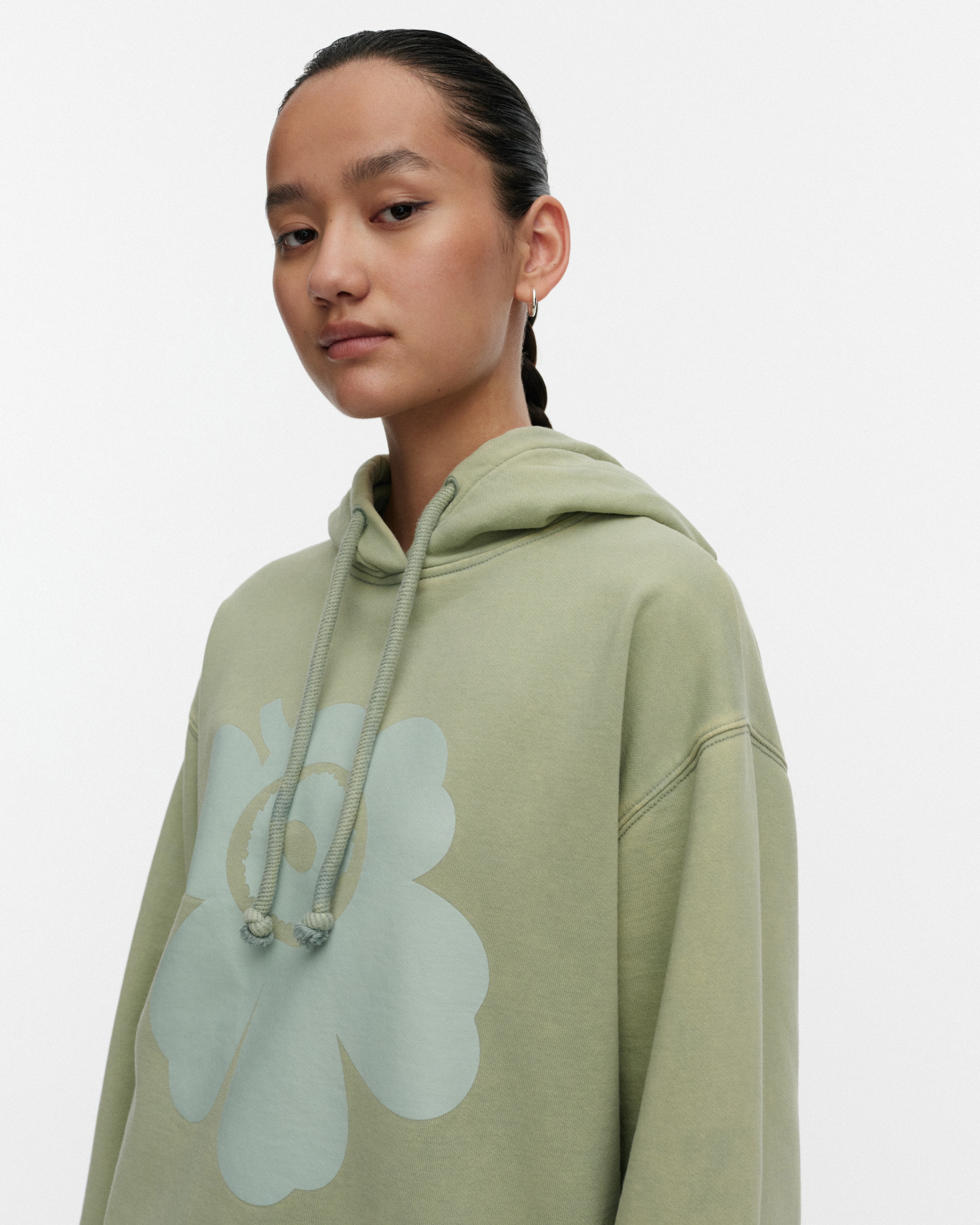 Sanoma Unikko Placement, Kioski hoodie, light green, light mint green,