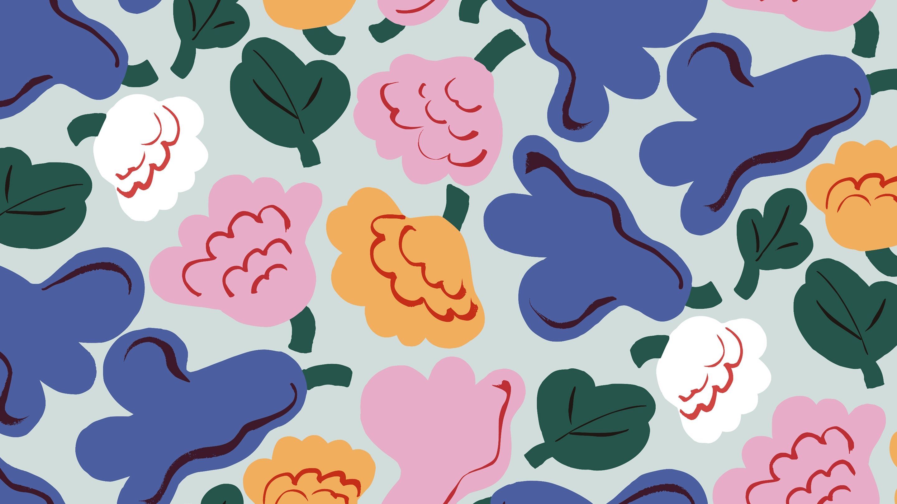 Kukasta kukkaan print.