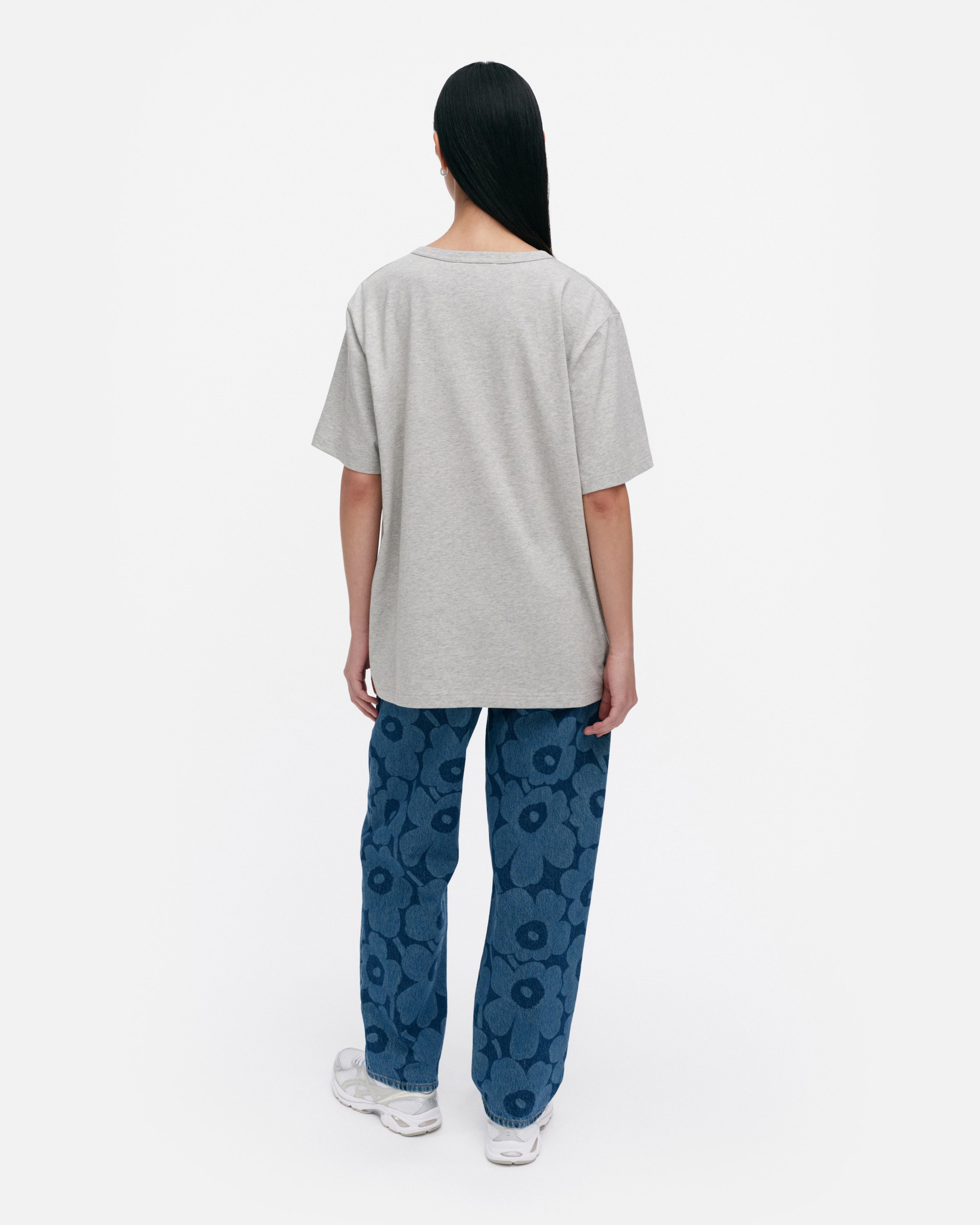 Vihne Logo Placement, Kioski t-shirt, grey melange, black,