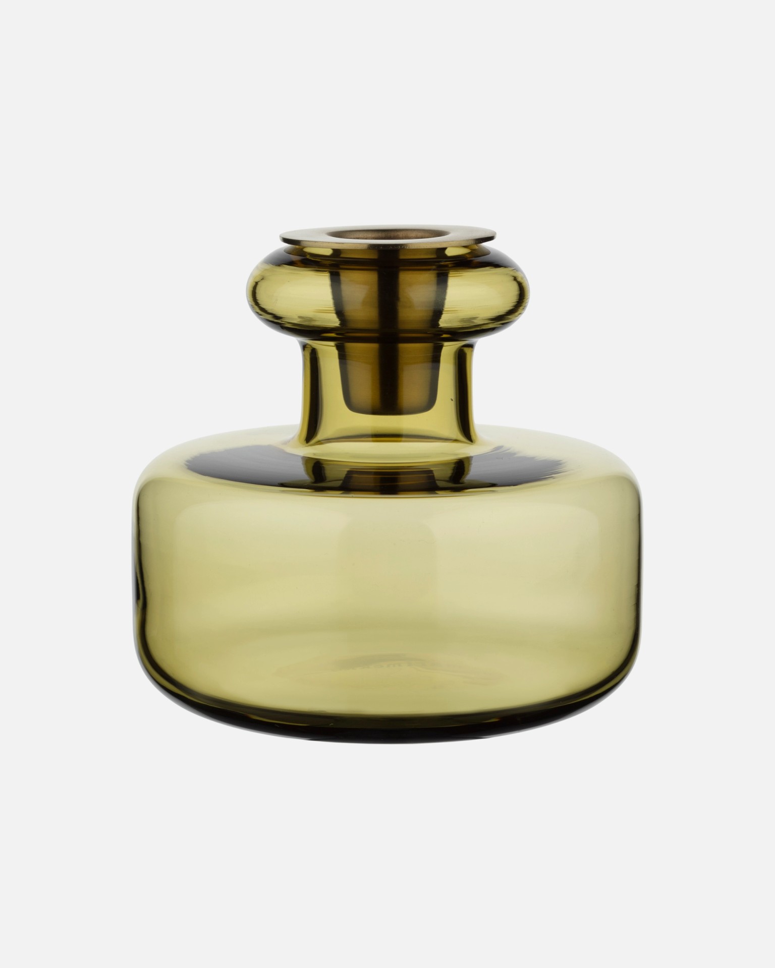 Puteli, Candle holder, green umber,