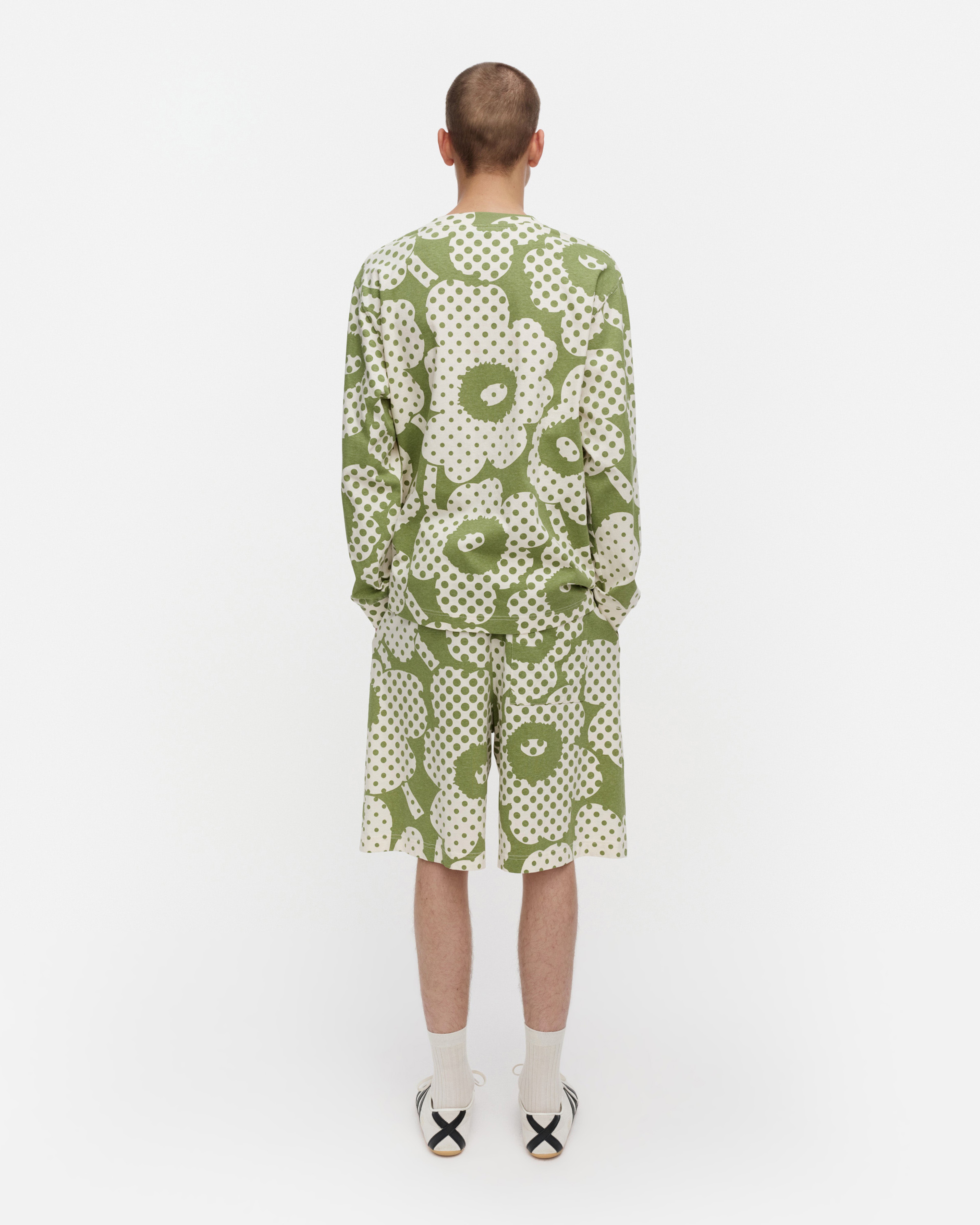 Naapuri Unikko, Kioski shorts, green, off white,