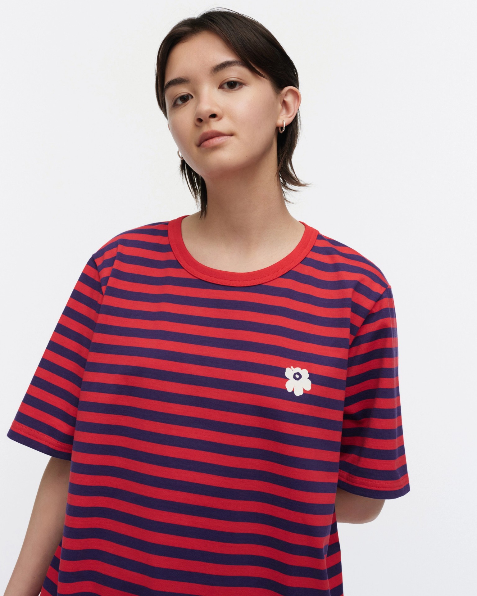 Tasaraita Unisex Unikko, Kioski t-shirt, red, violet,
