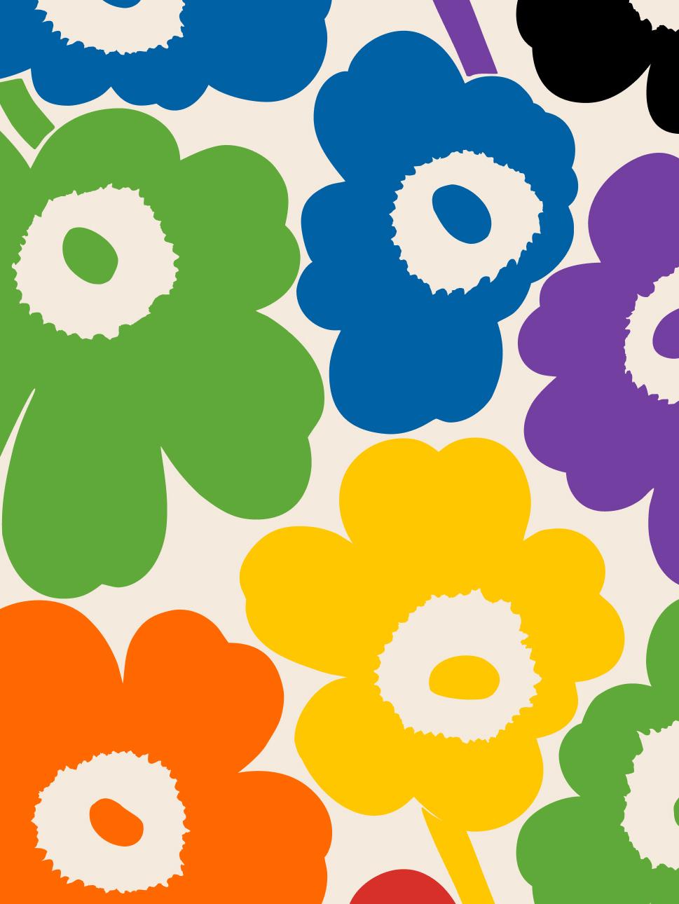 Unikko pattern in pride colors