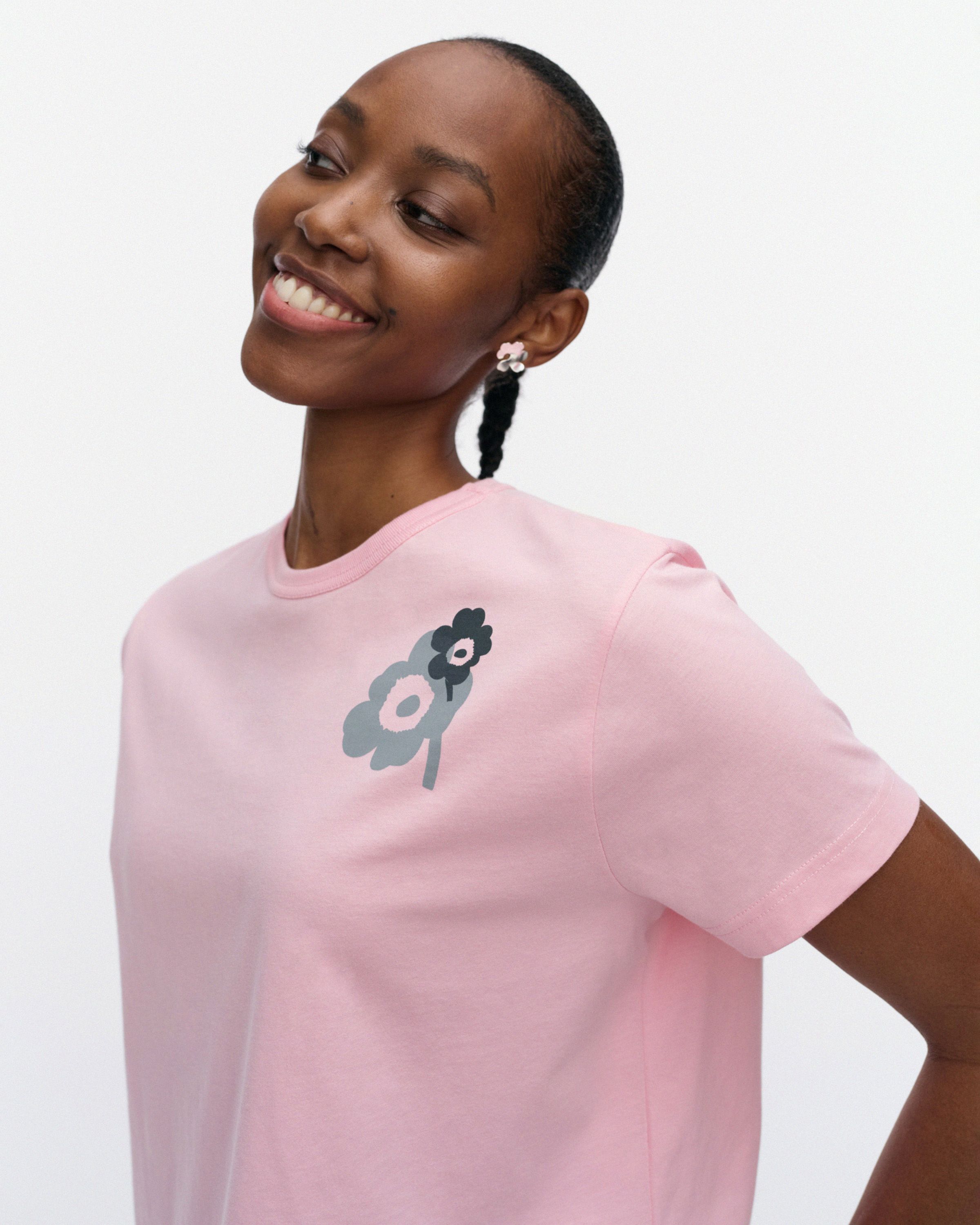 Rauha Unikko Placement Kioski t-shirt light pink, grey, dark grey